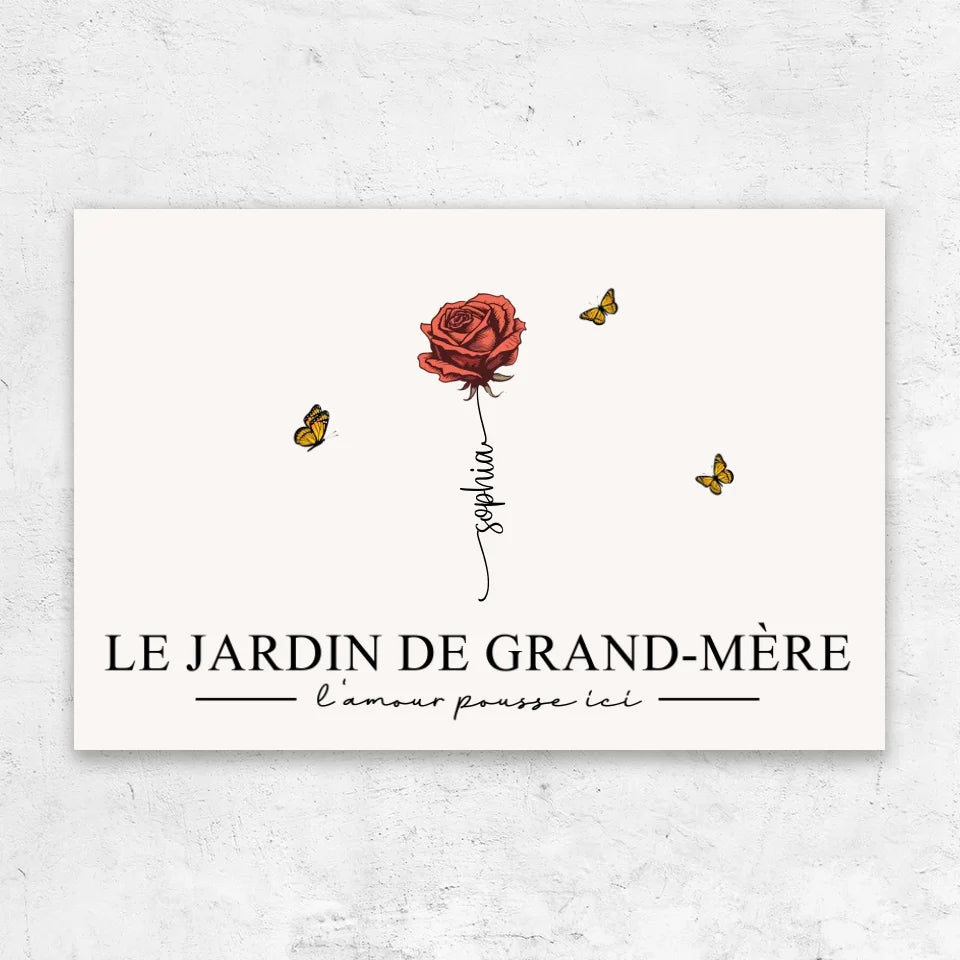 Toile personnalisée "Le jardin de grand-mère”