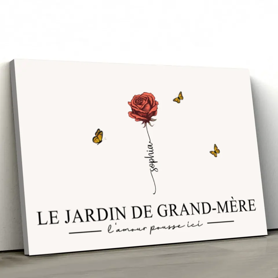 Toile personnalisée "Le jardin de grand-mère”