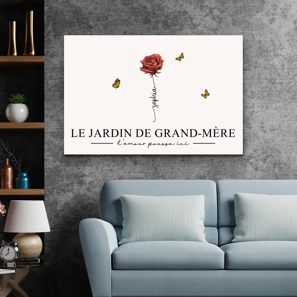 Toile personnalisée "Le jardin de grand-mère”