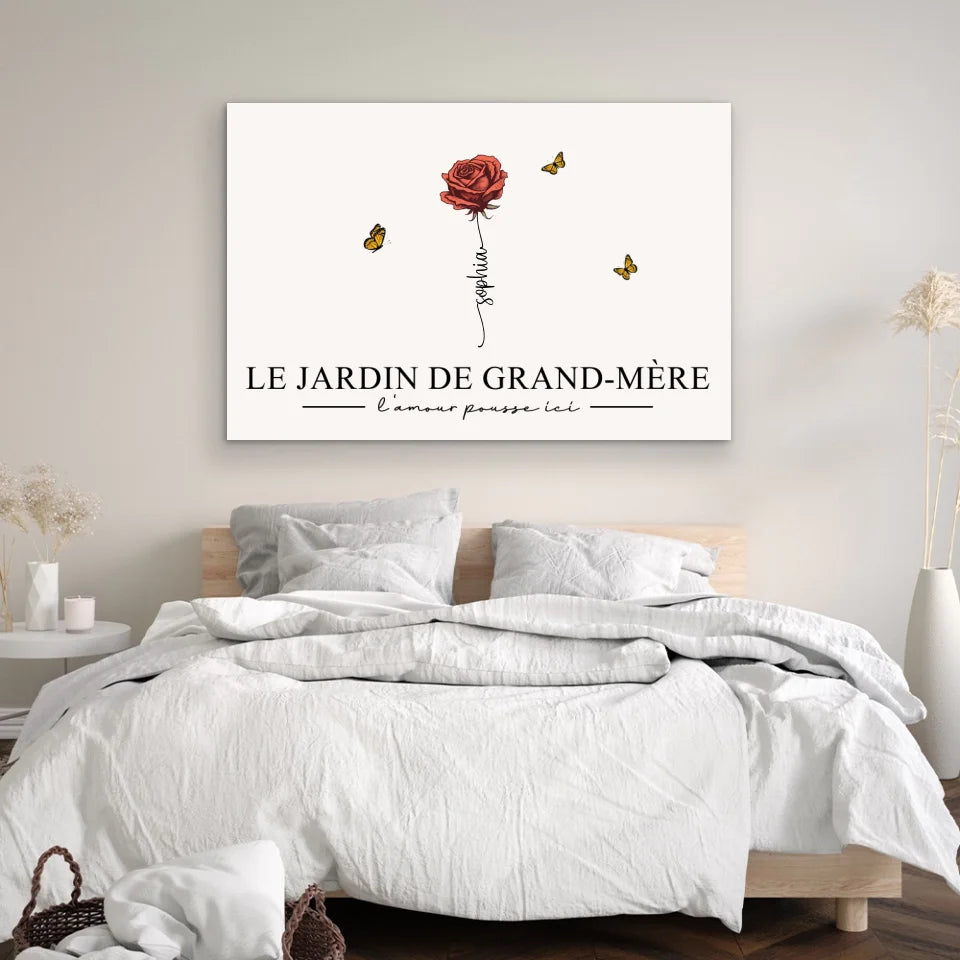 Toile personnalisée "Le jardin de grand-mère”