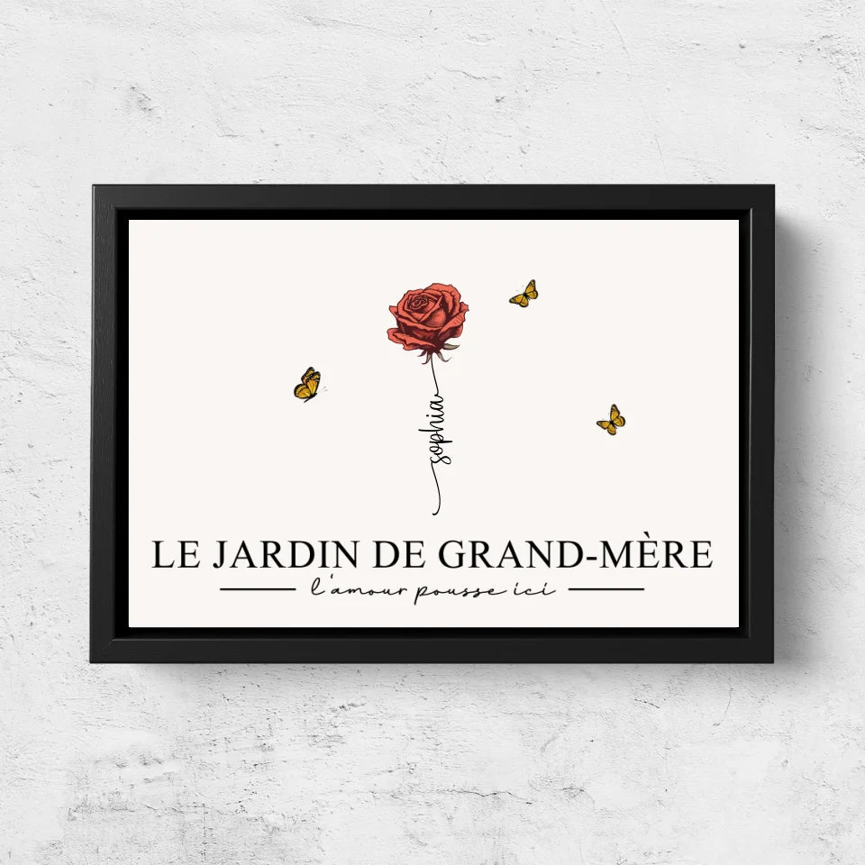 Toile personnalisée "Le jardin de grand-mère”