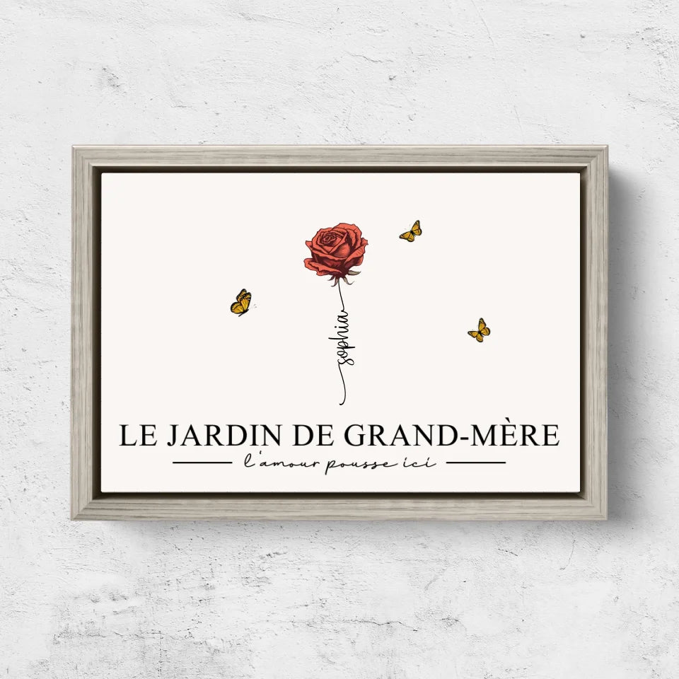 Toile personnalisée "Le jardin de grand-mère”