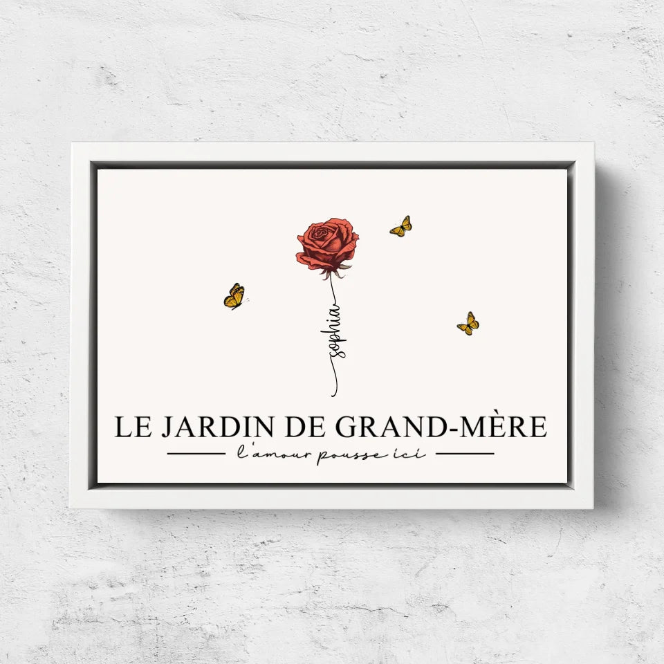 Toile personnalisée "Le jardin de grand-mère”