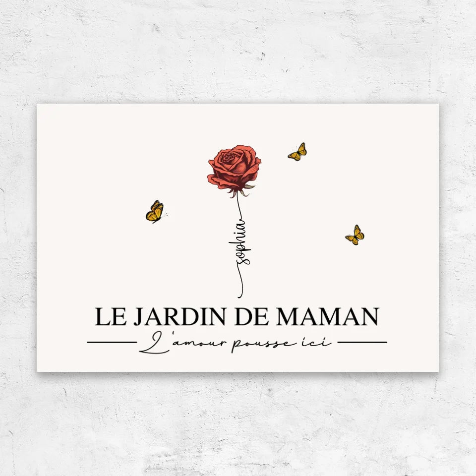 Toile personnalisée "Le jardin de maman”