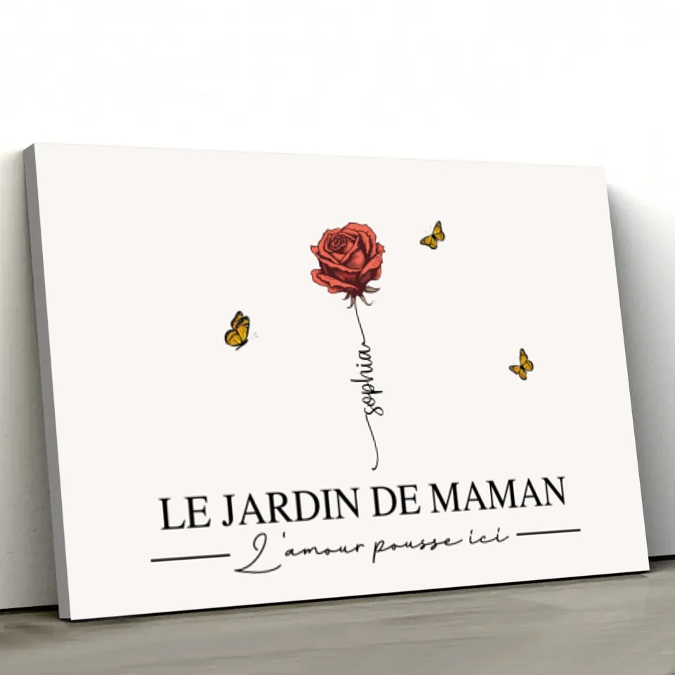 Toile personnalisée "Le jardin de maman”