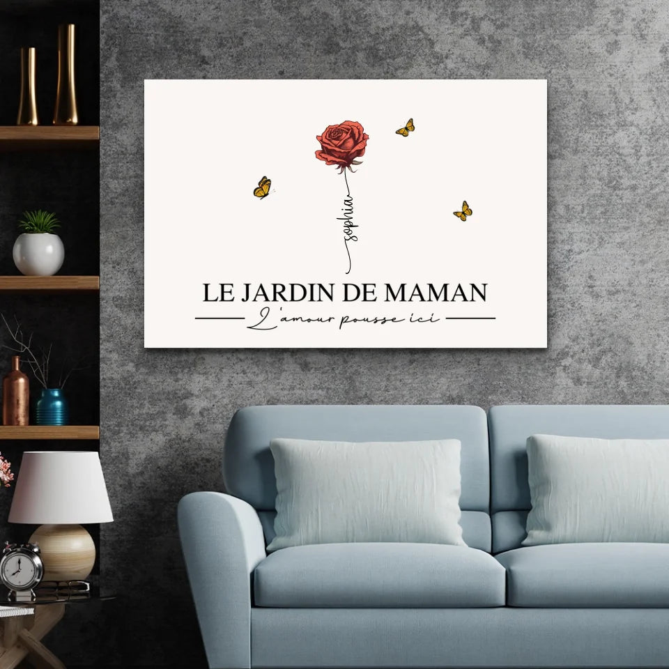 Toile personnalisée "Le jardin de maman”