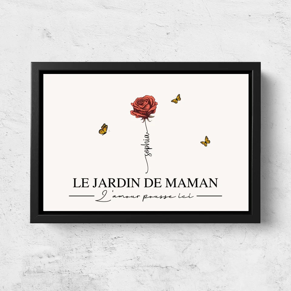 Toile personnalisée "Le jardin de maman”