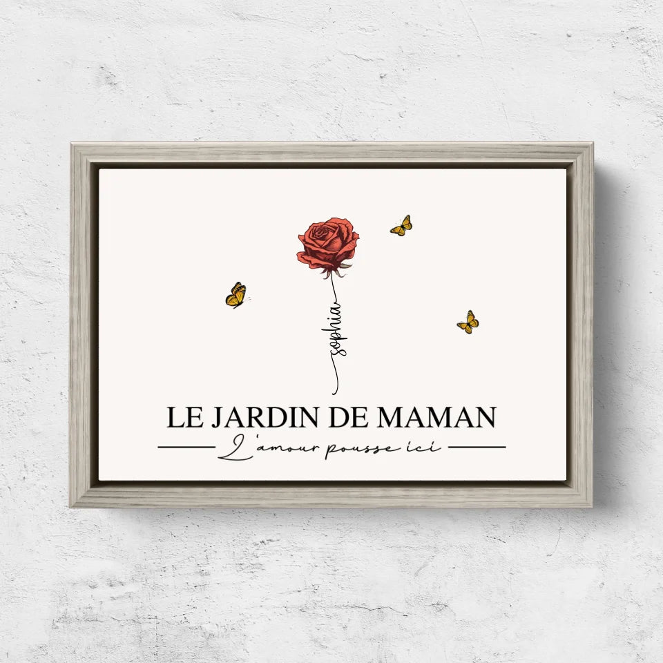 Toile personnalisée "Le jardin de maman”