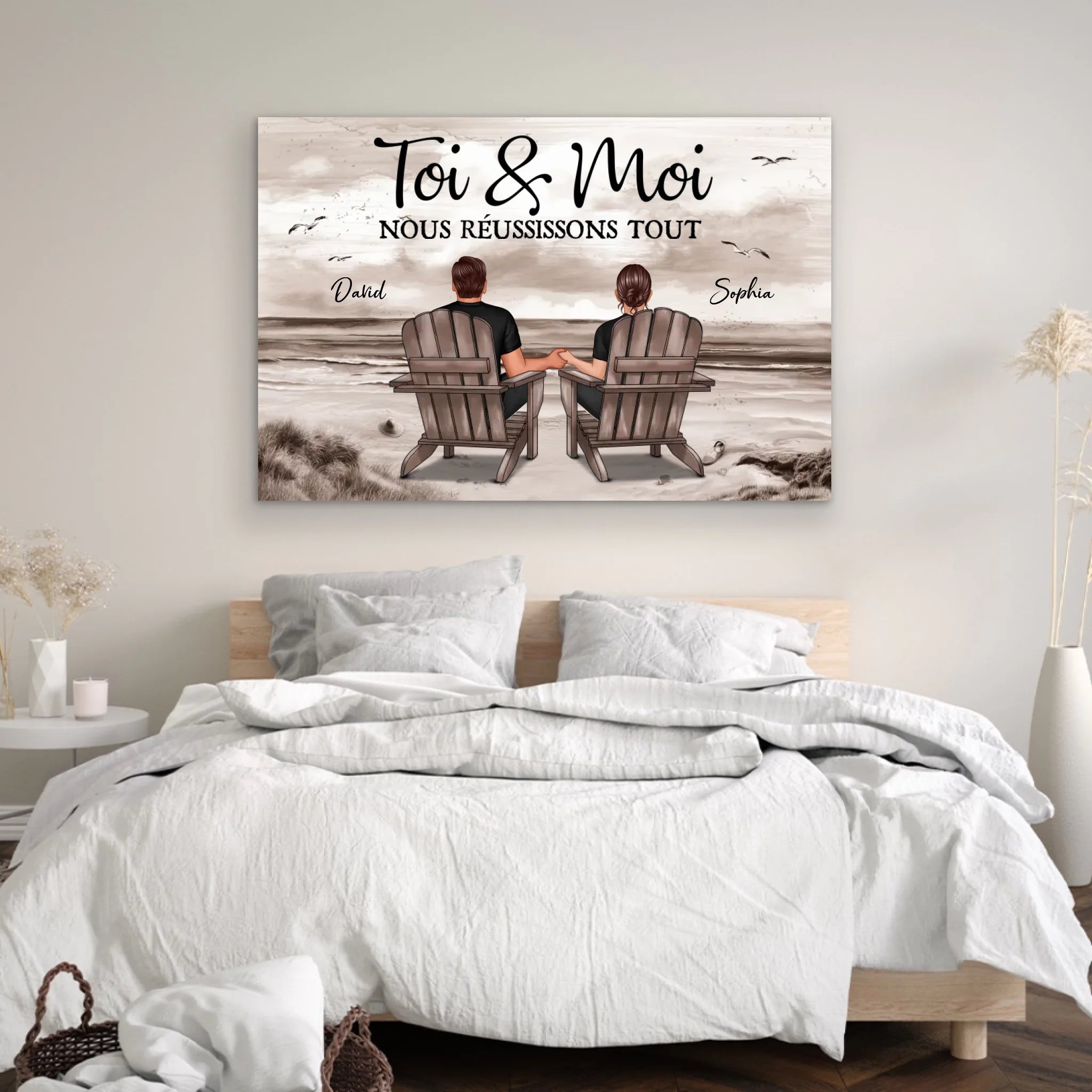 Toile personnalisée “Toi et moi, on peut tout faire”