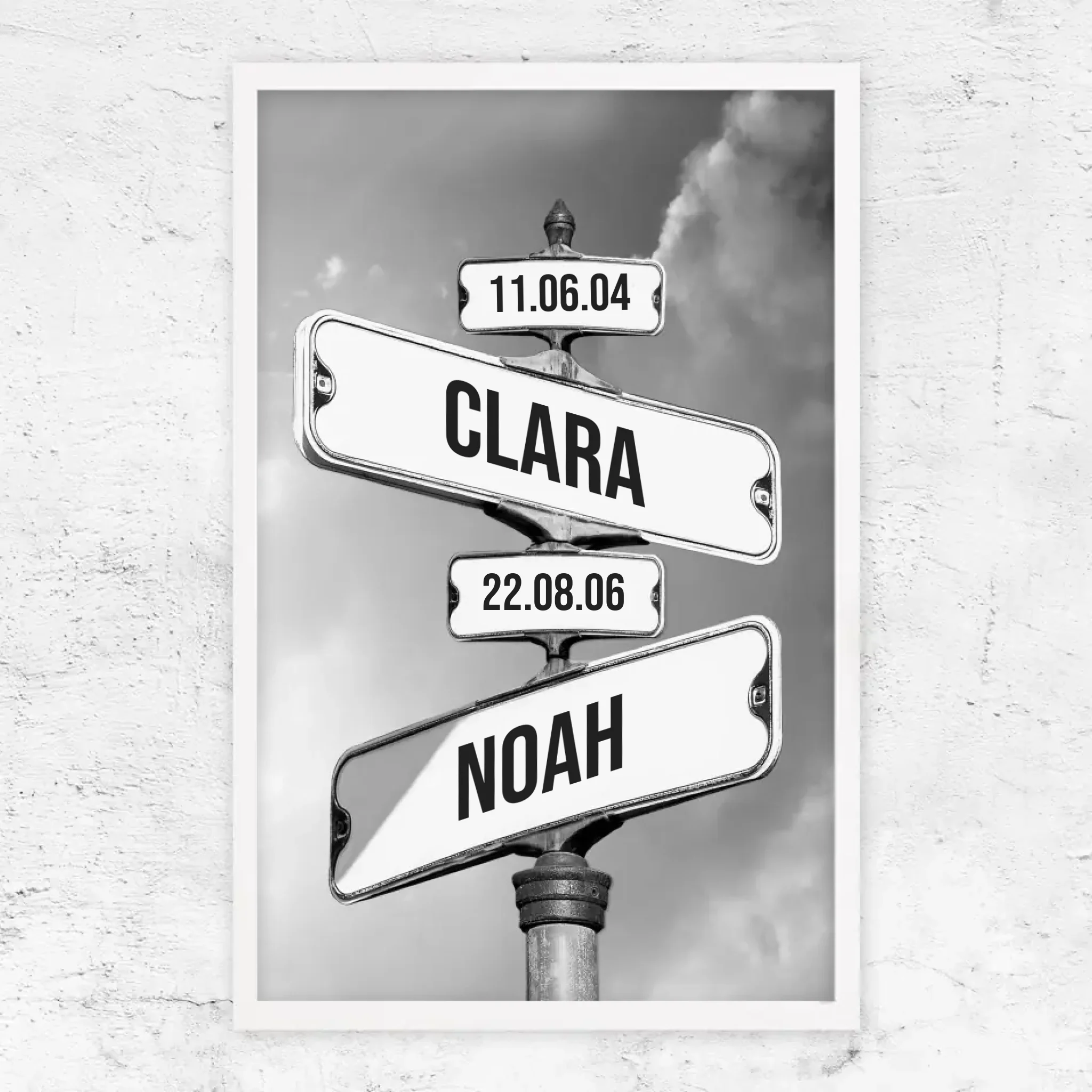 Poster personnalisé "Date de naissance des enfants"