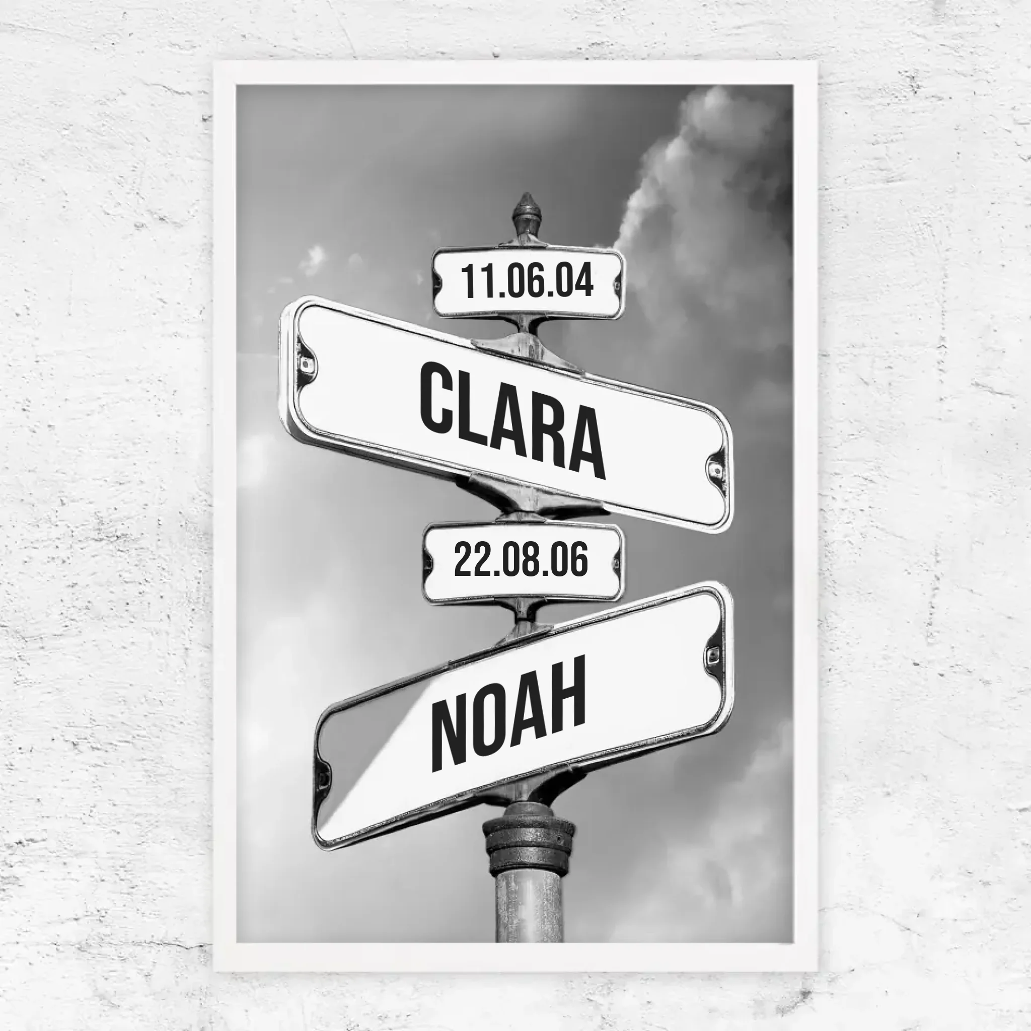 Poster personnalisé "Date de naissance des enfants"