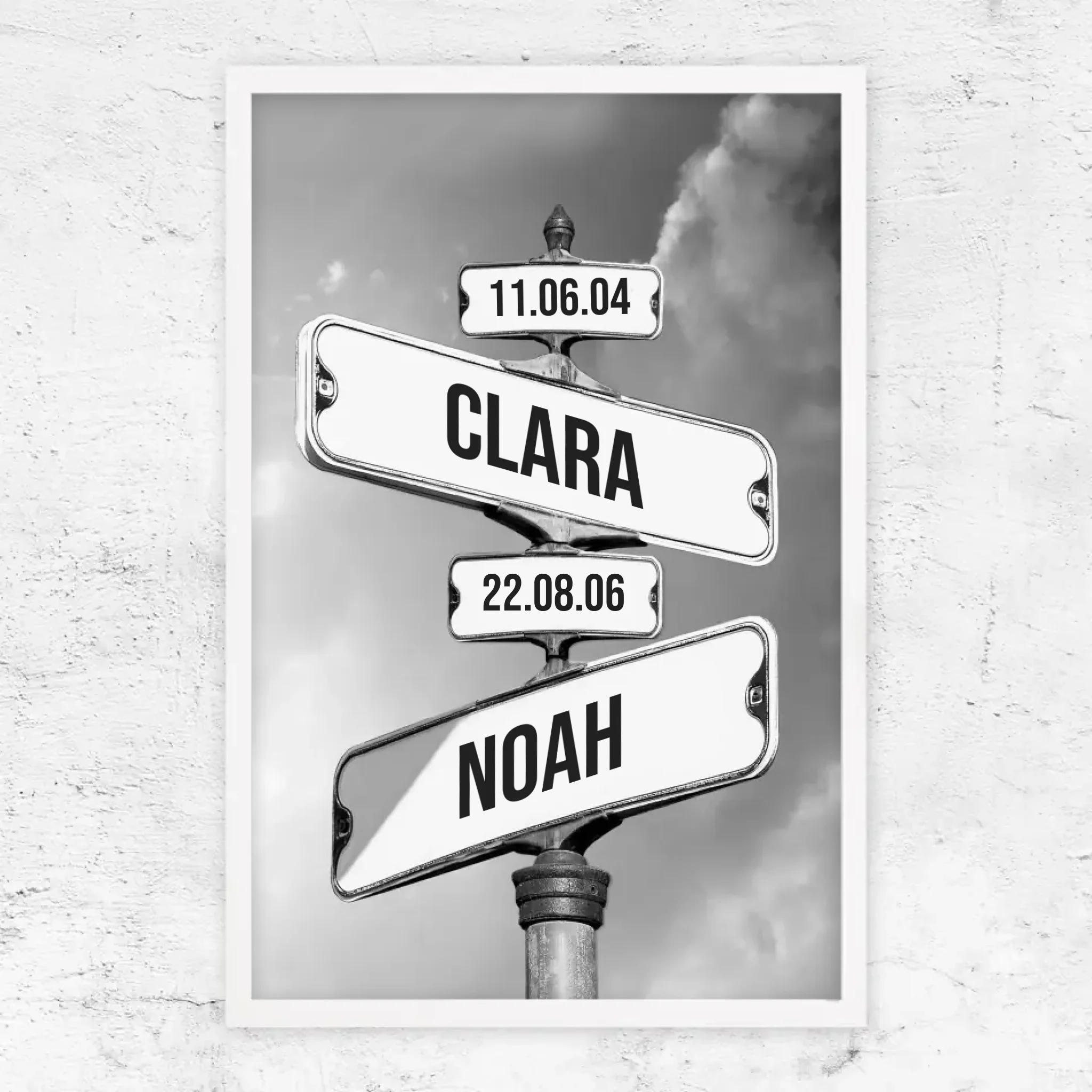 Poster personnalisé "Date de naissance des enfants"