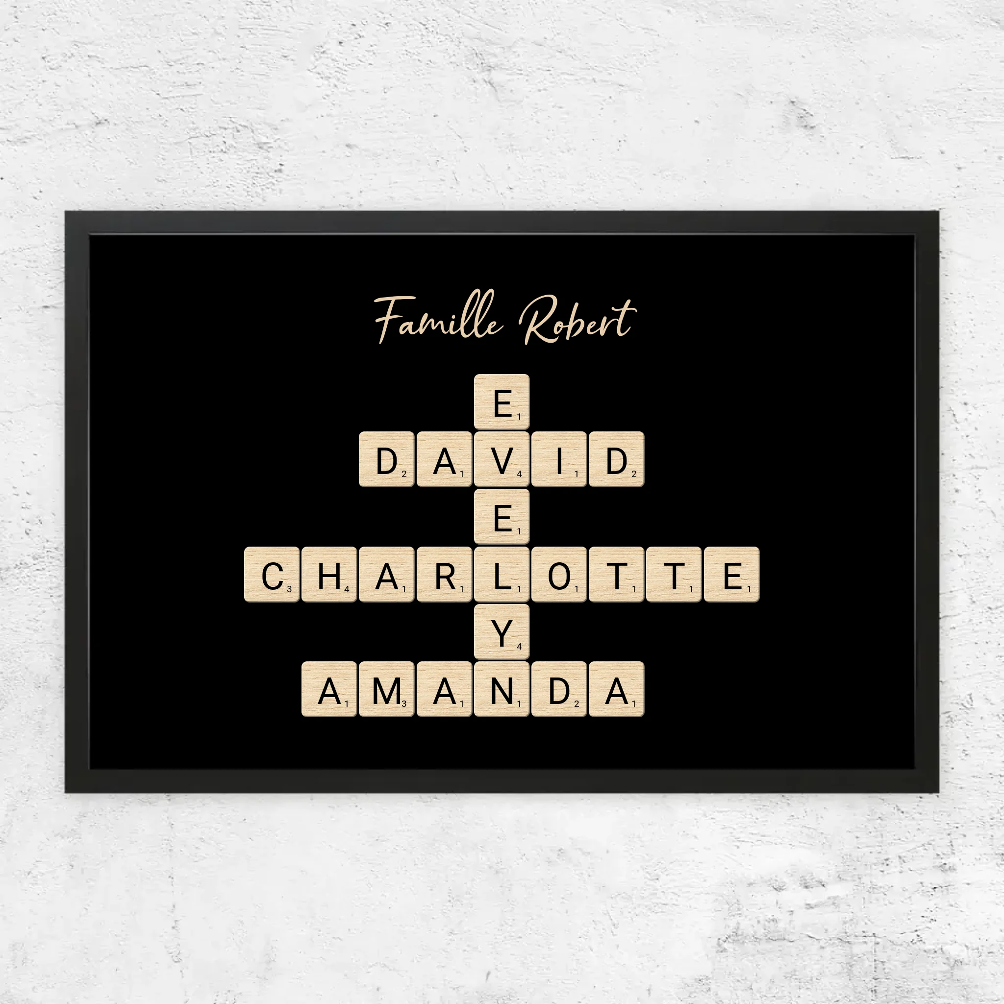 Poster personnalisé “Mots croisés famille - Horizontal”