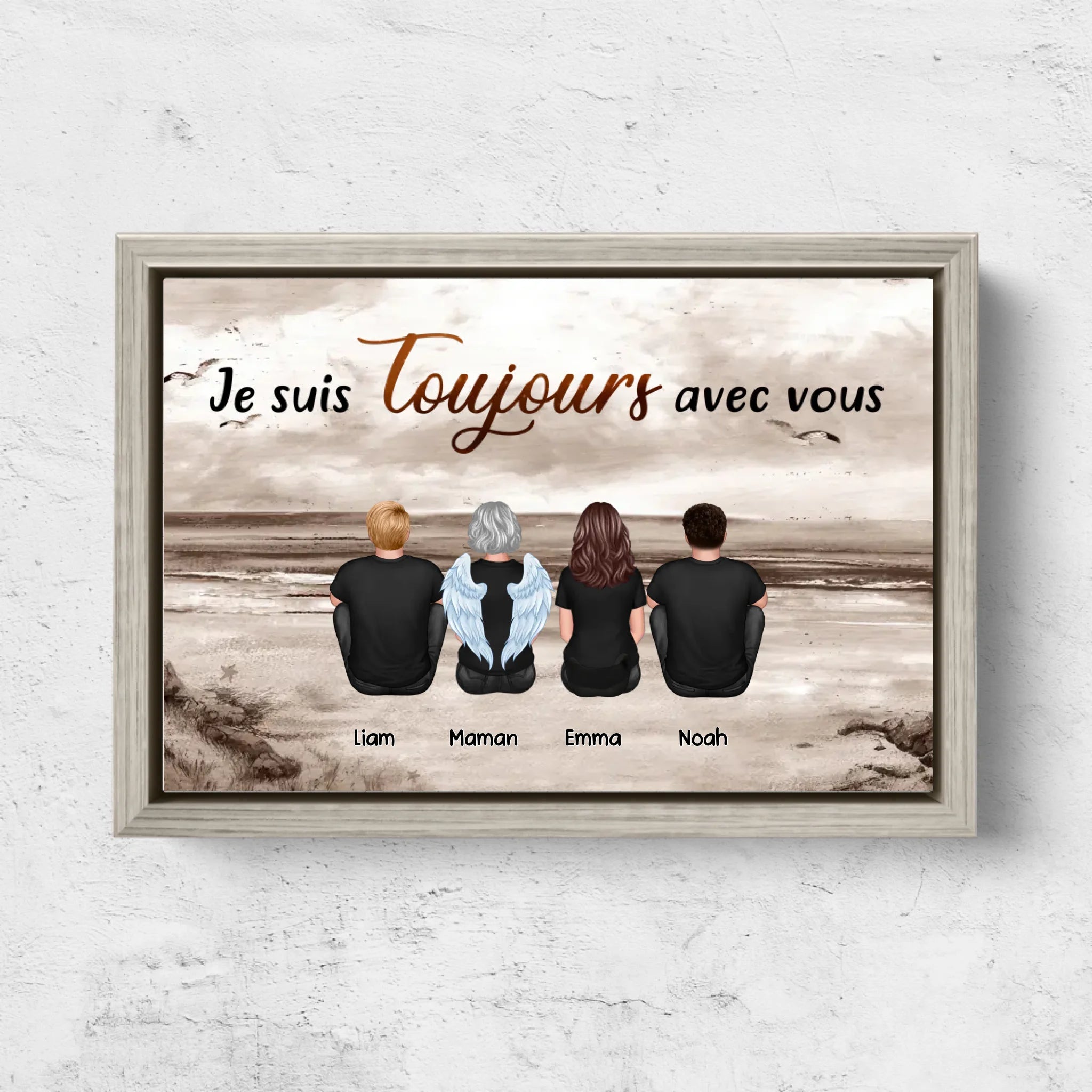Toile personnalisée "Nous sommes toujours avec toi - Membre de la famille disparu"