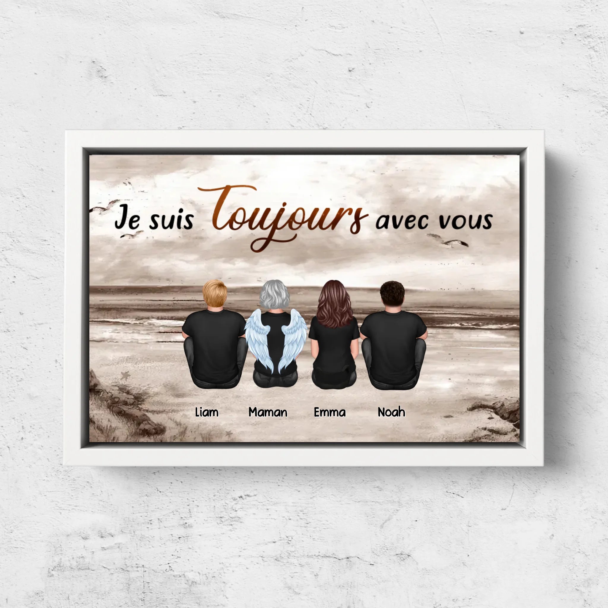 Toile personnalisée "Nous sommes toujours avec toi - Membre de la famille disparu"