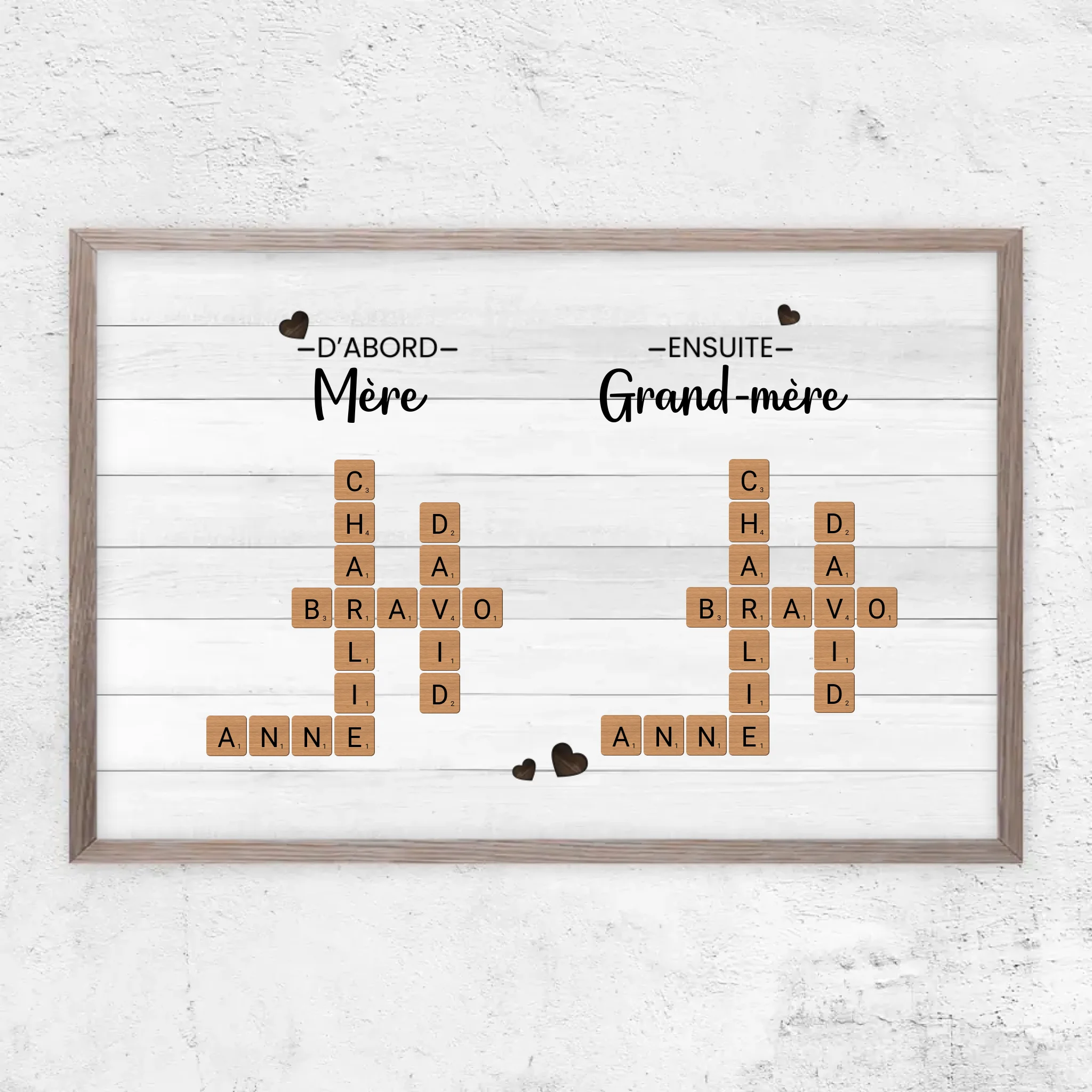 Poster personnalisé "D'abord mère, ensuite grand-mère - Mots croisés"