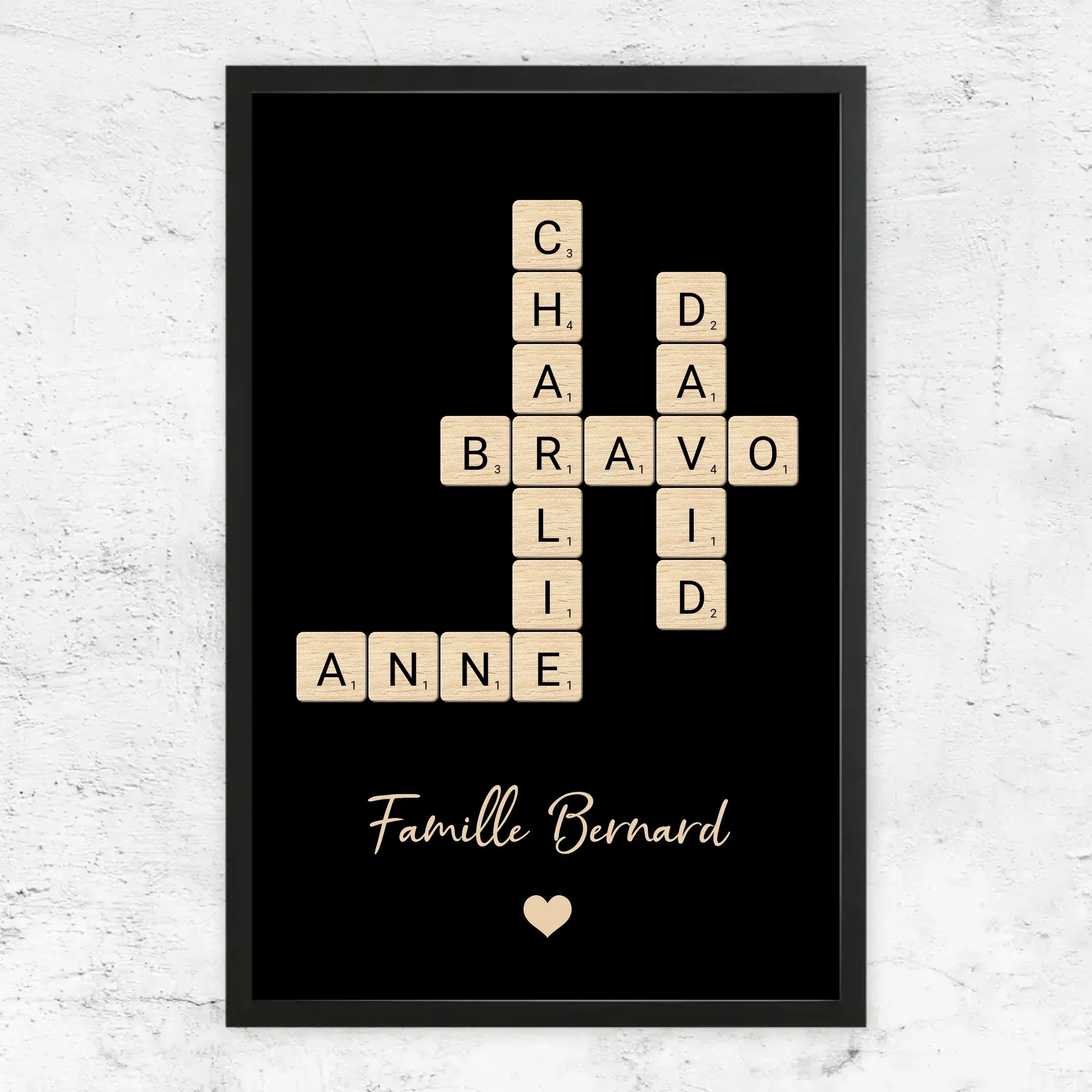 Poster personnalisé “Mots croisés en famille”