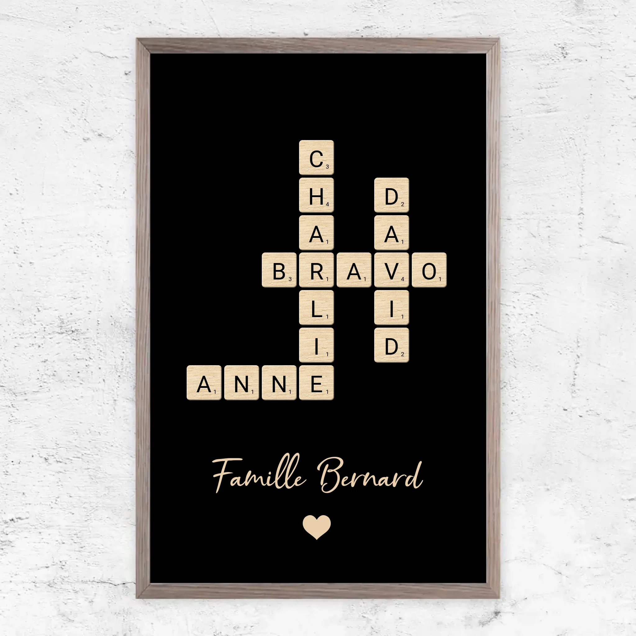 Poster personnalisé “Mots croisés en famille”