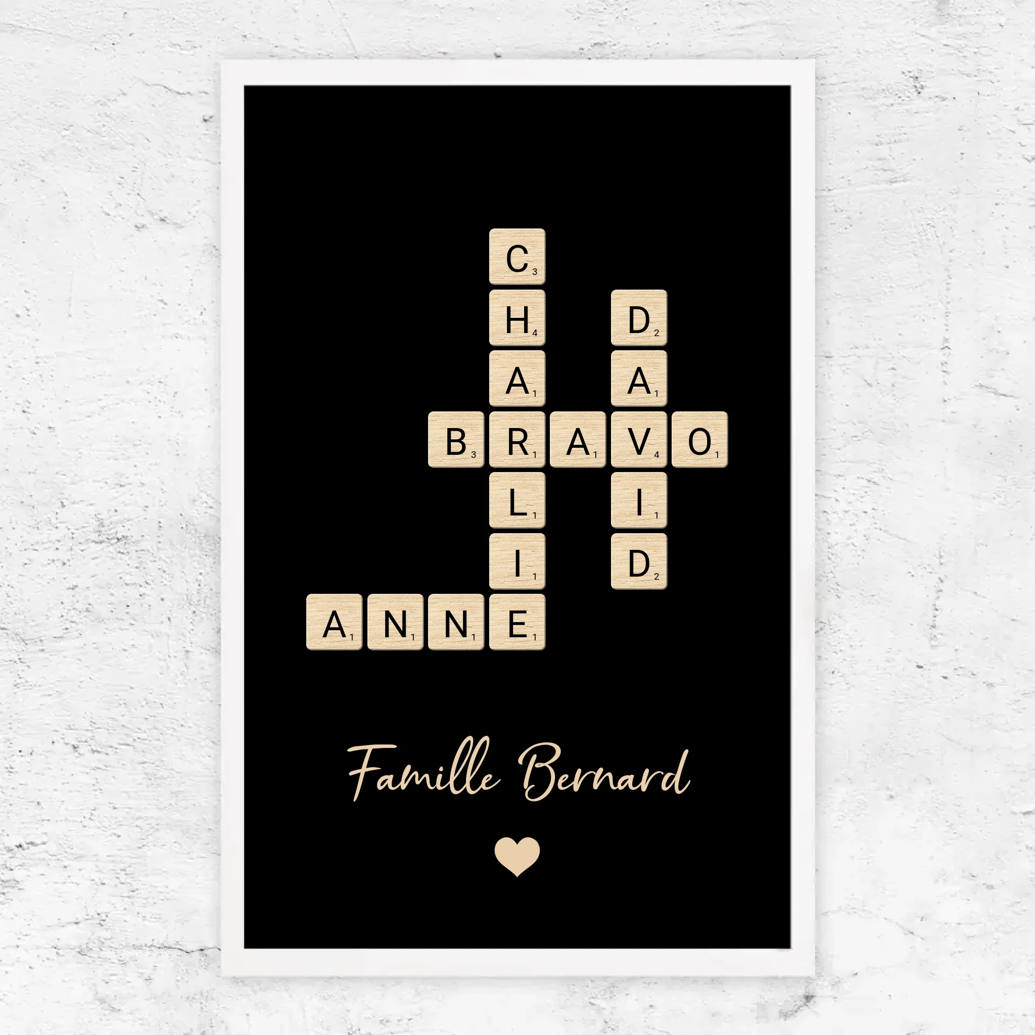 Poster personnalisé “Mots croisés en famille”