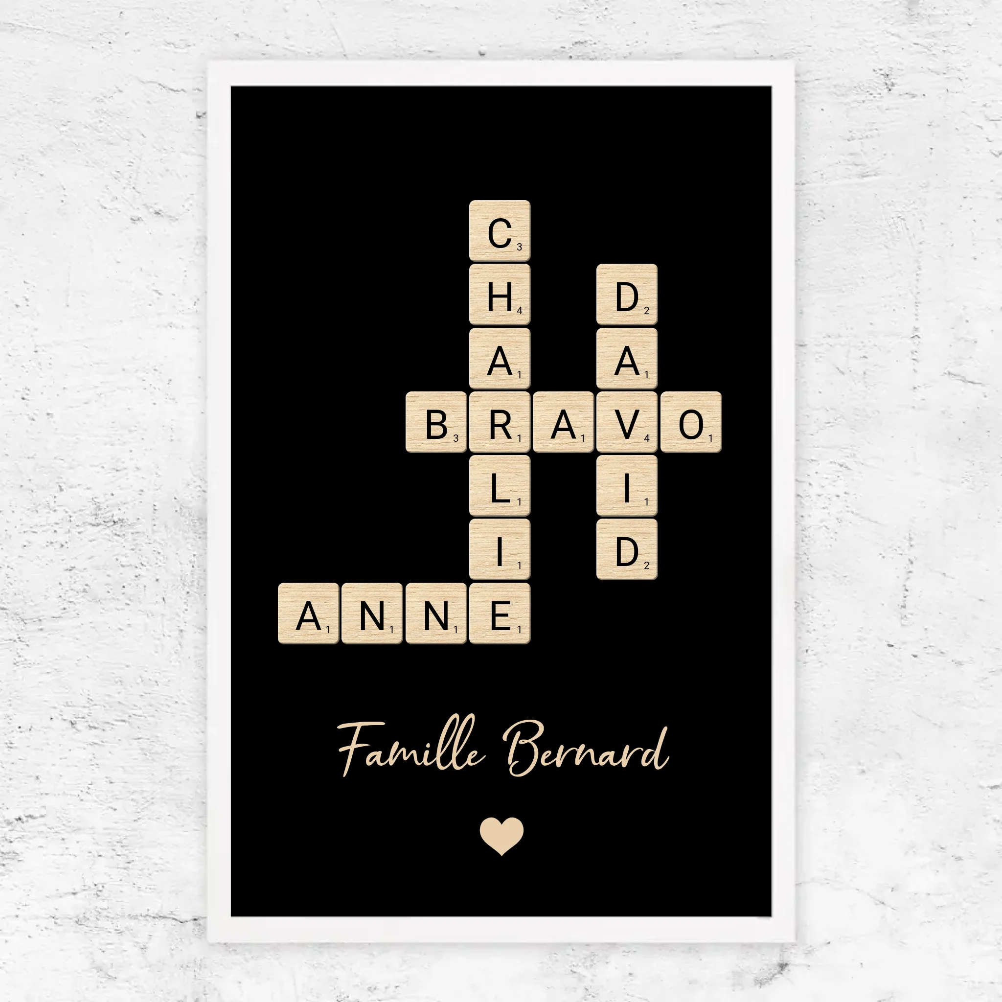 Poster personnalisé “Mots croisés en famille”