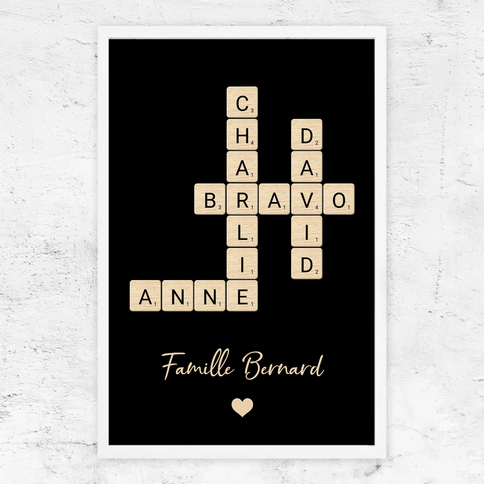 Poster personnalisé “Mots croisés en famille”