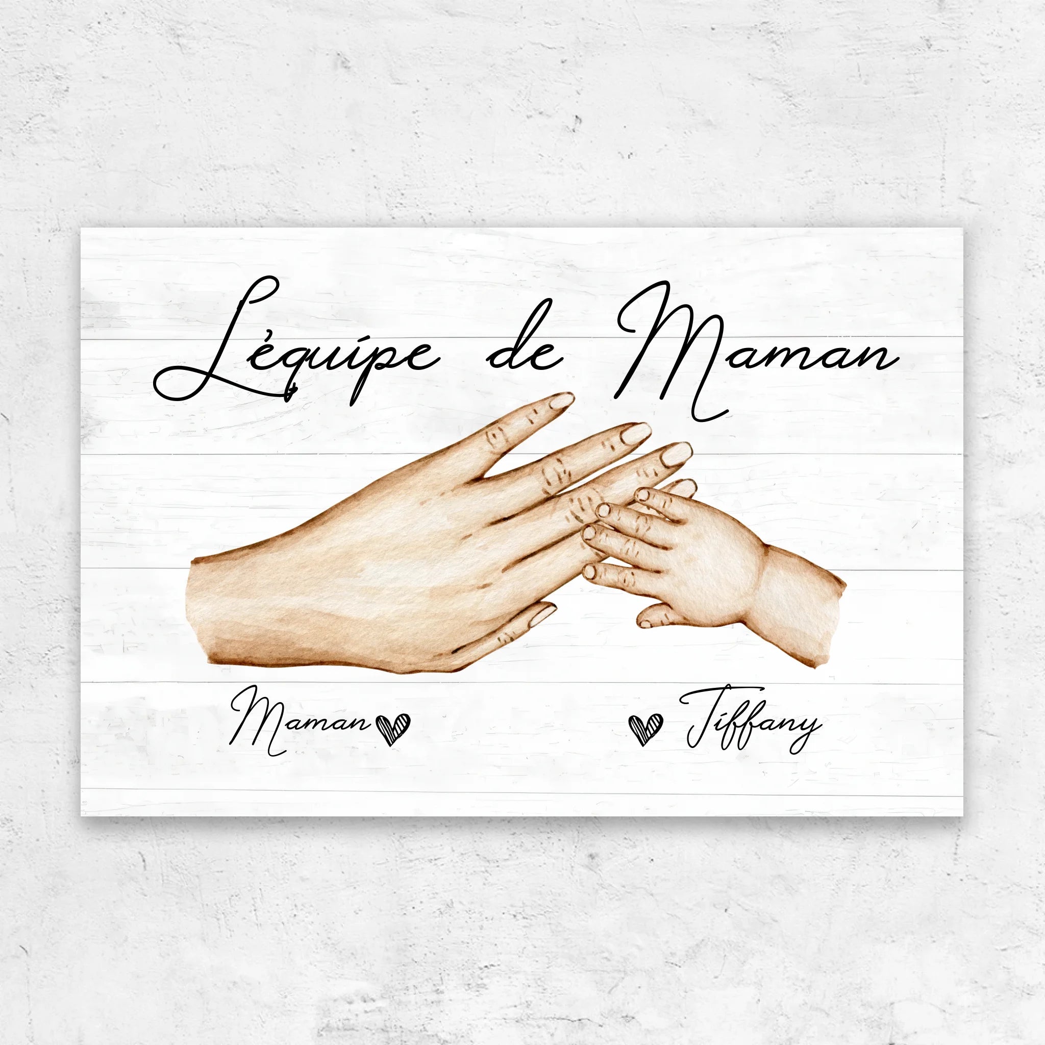 Toile personnalisée "L'équipe de Maman"