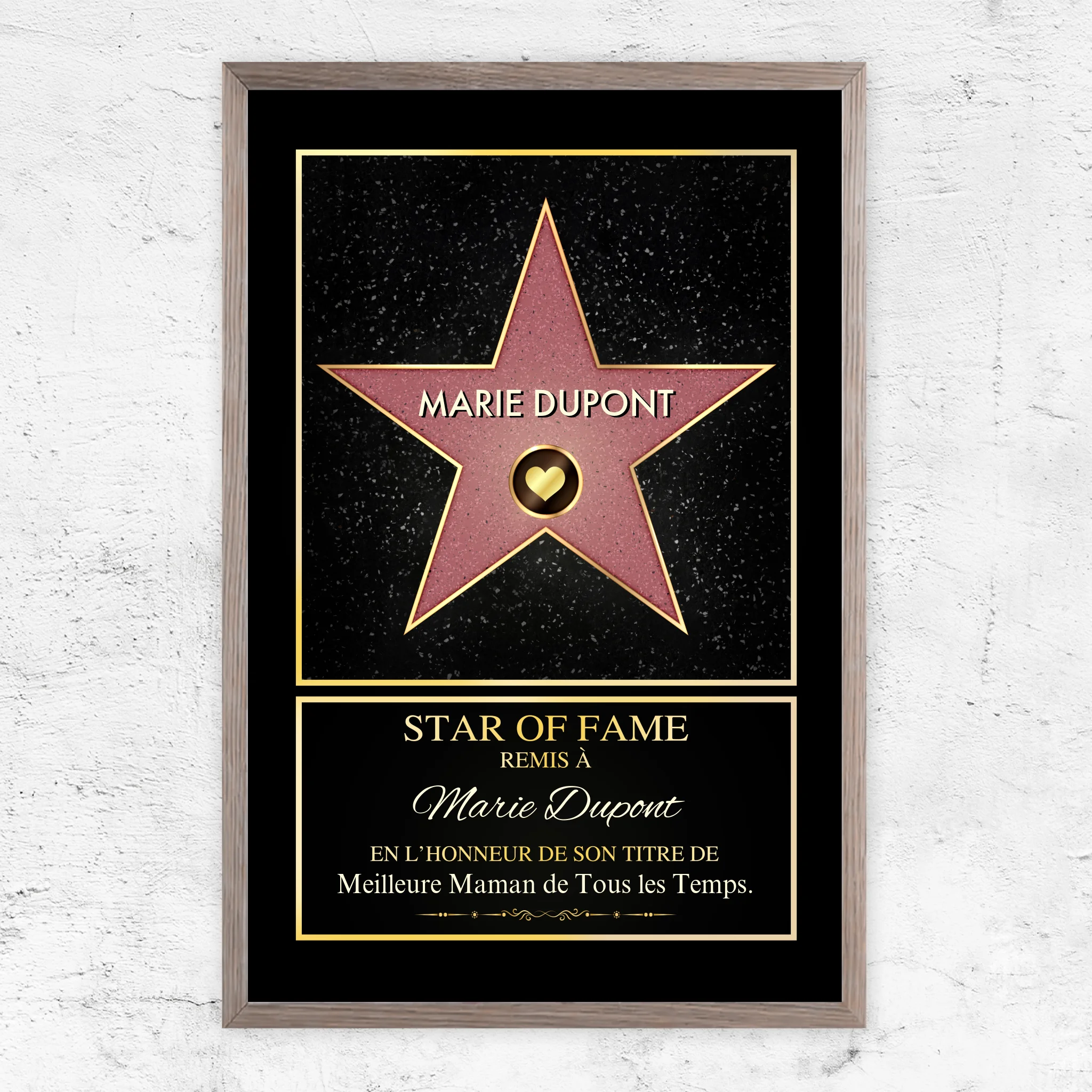 Poster personnalisé "Star of Fame"