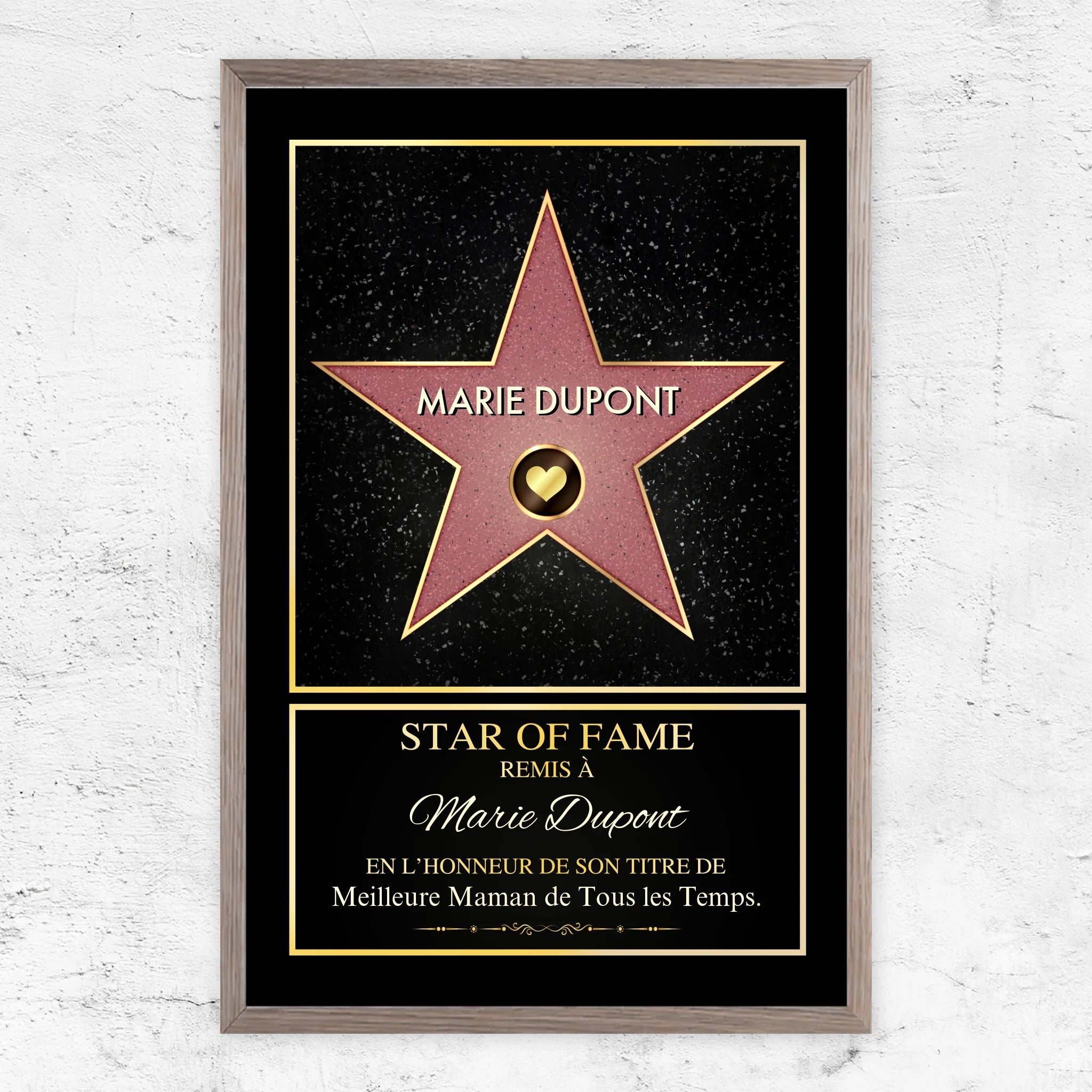 Poster personnalisé "Star of Fame"