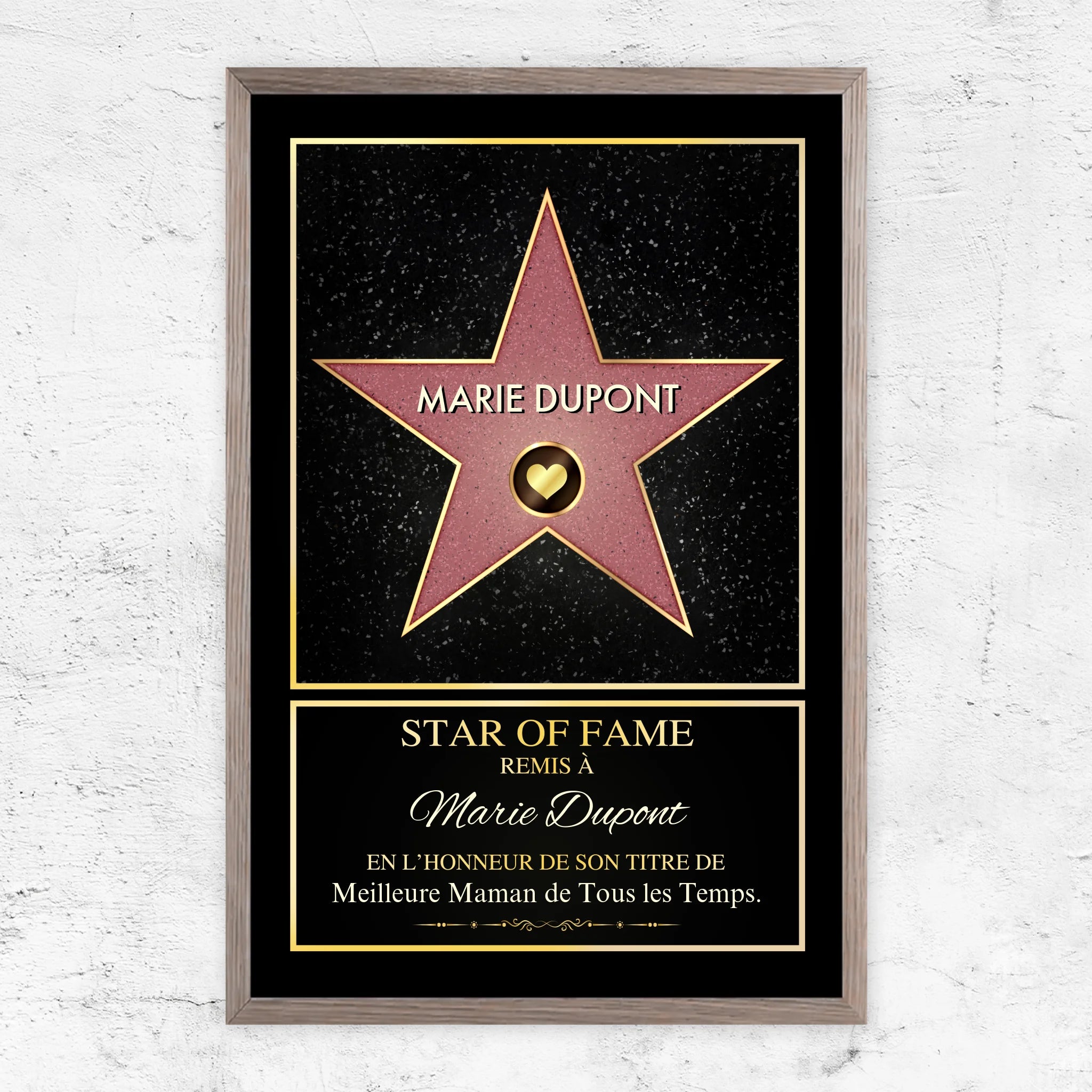 Poster personnalisé "Star of Fame"