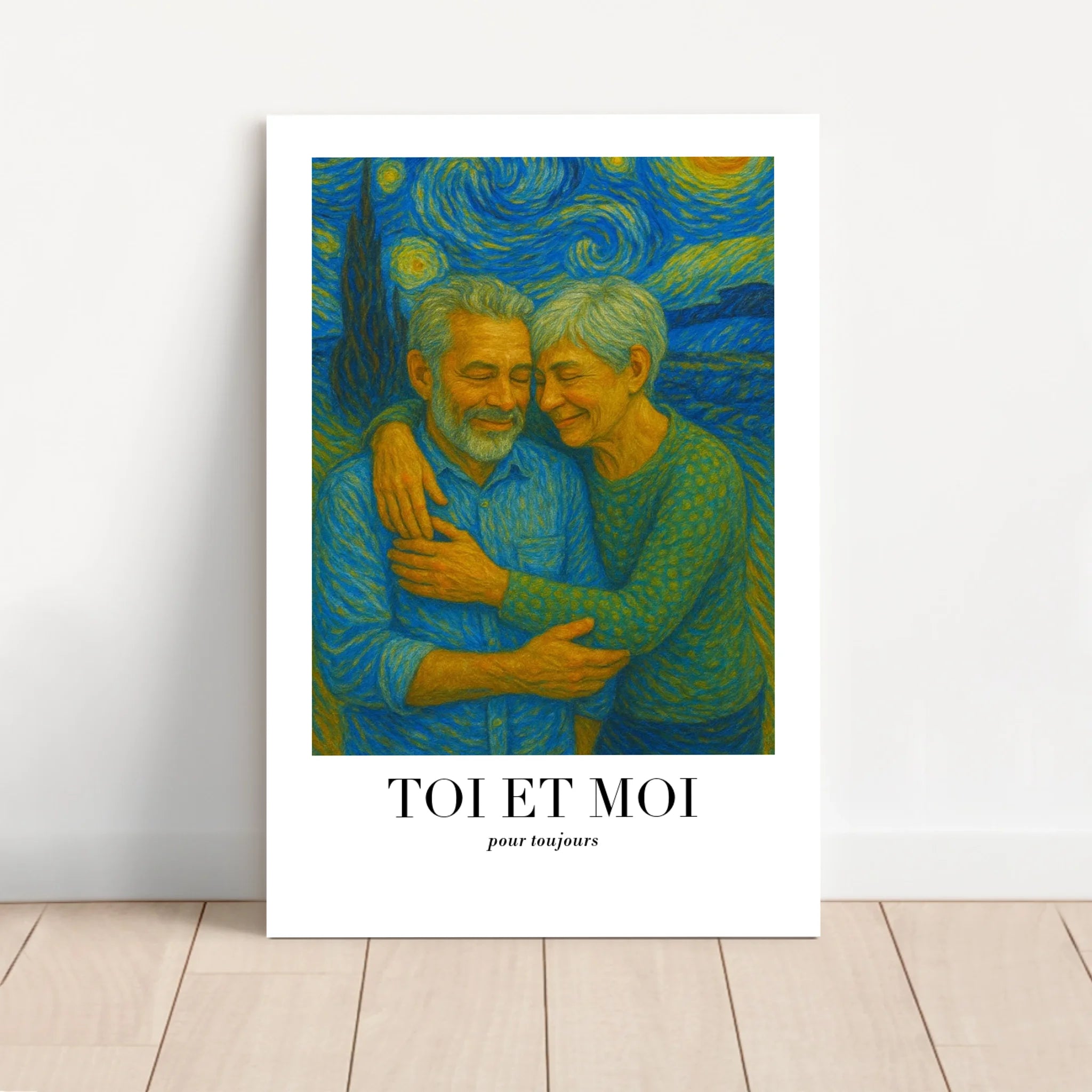 Toile personnalisée – Toi et moi en art de Van Gogh, on gère ça