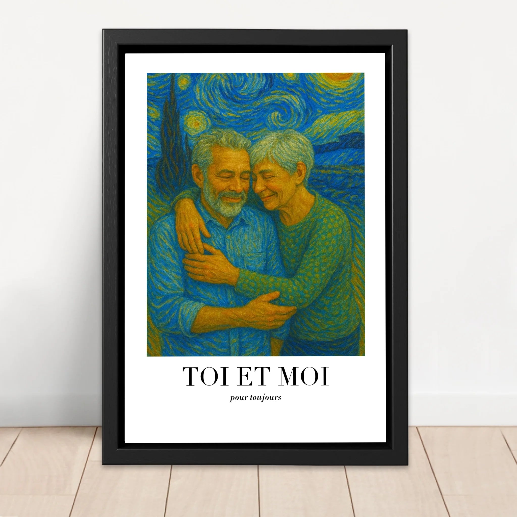Toile personnalisée – Toi et moi en art de Van Gogh, on gère ça