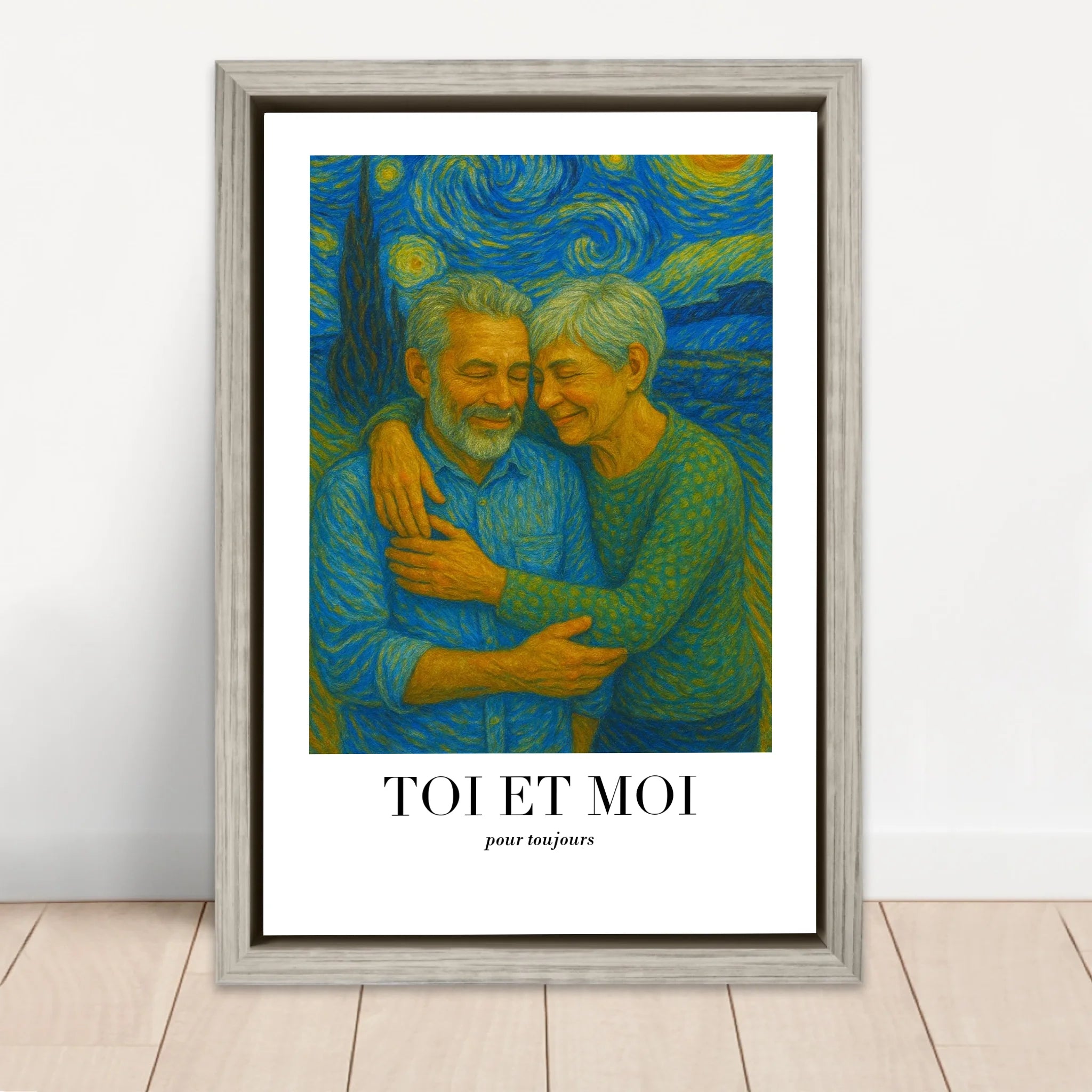 Toile personnalisée – Toi et moi en art de Van Gogh, on gère ça