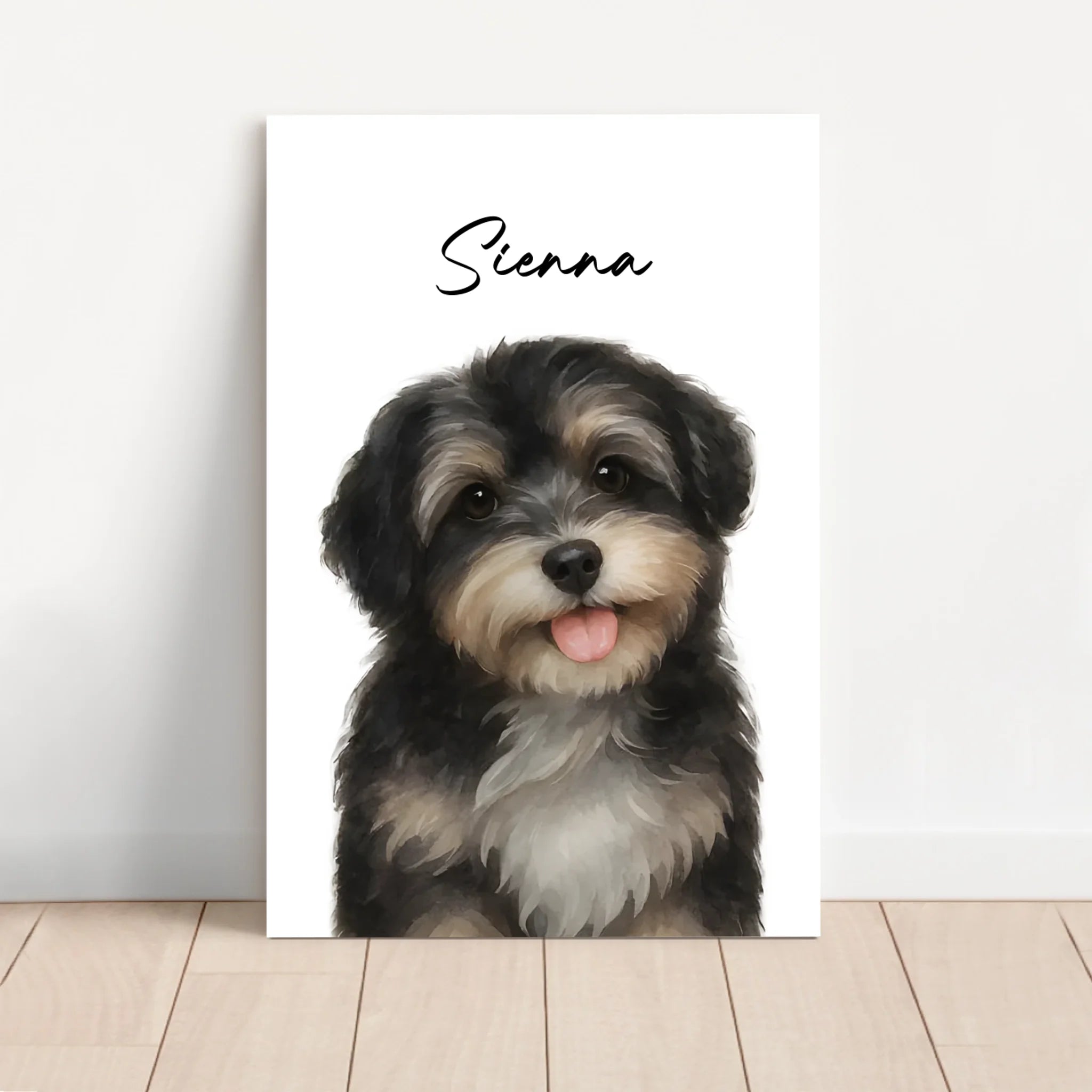 Toile personnalisée – Aquarelle photo chien