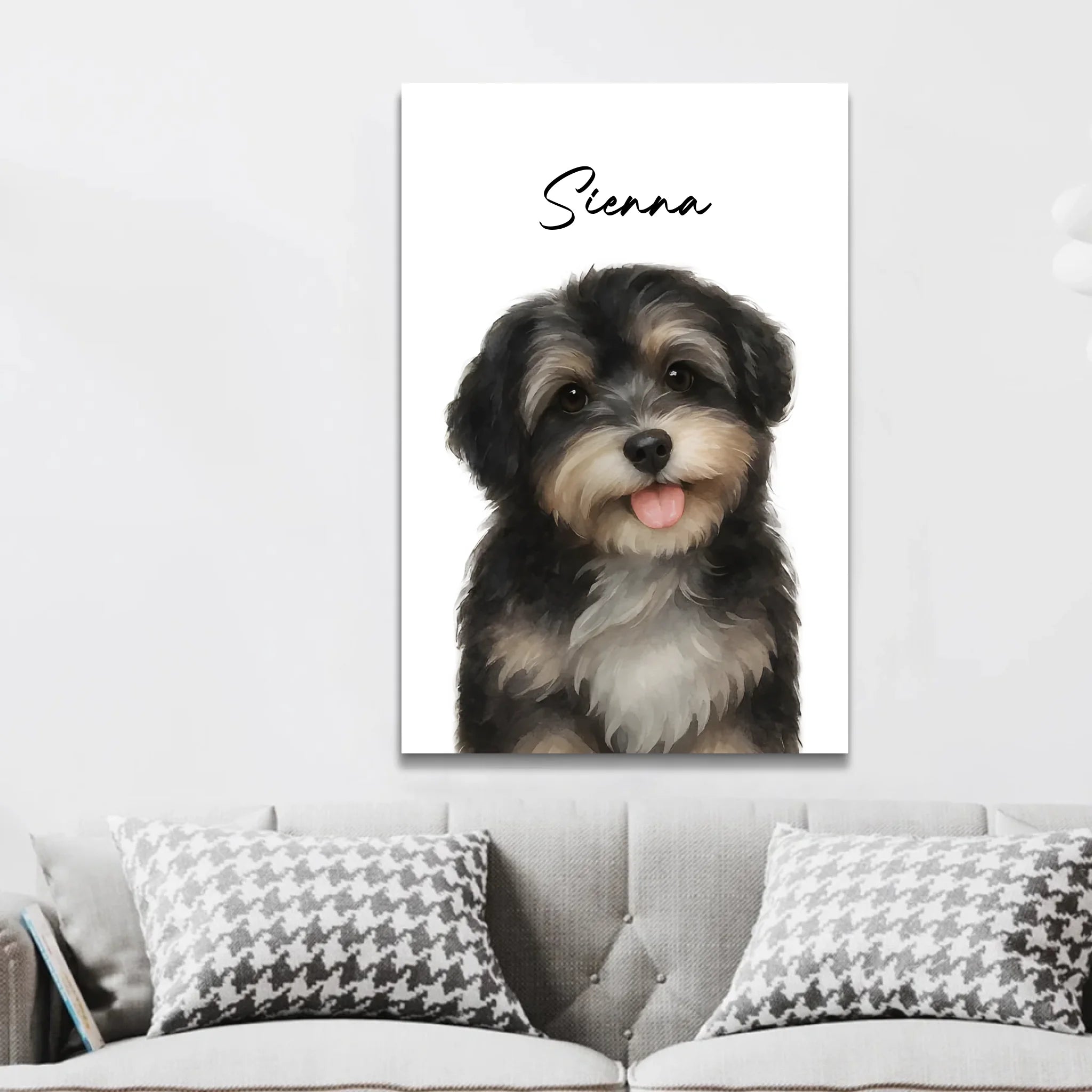 Toile personnalisée – Aquarelle photo chien