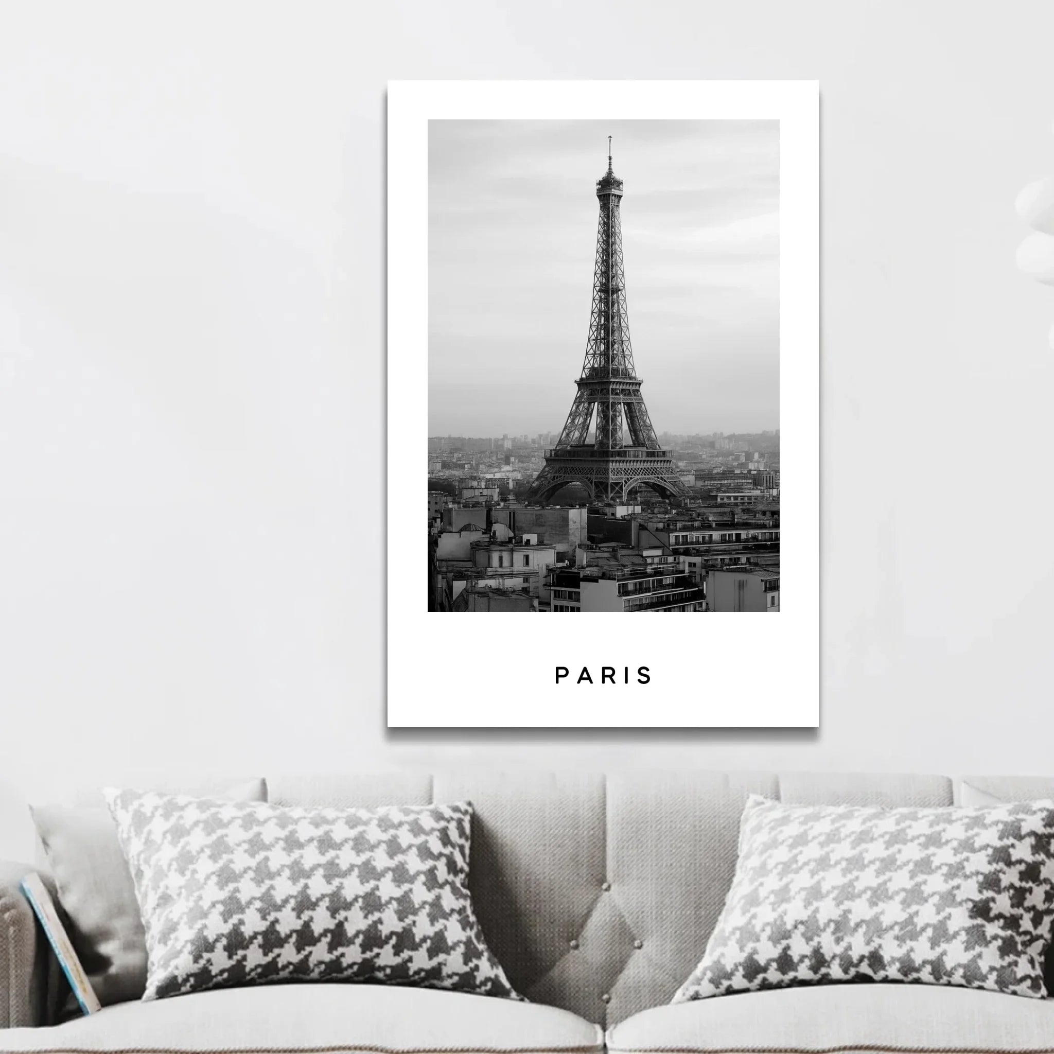 Toile personnalisée – Paysage urbain noir et blanc Voyage