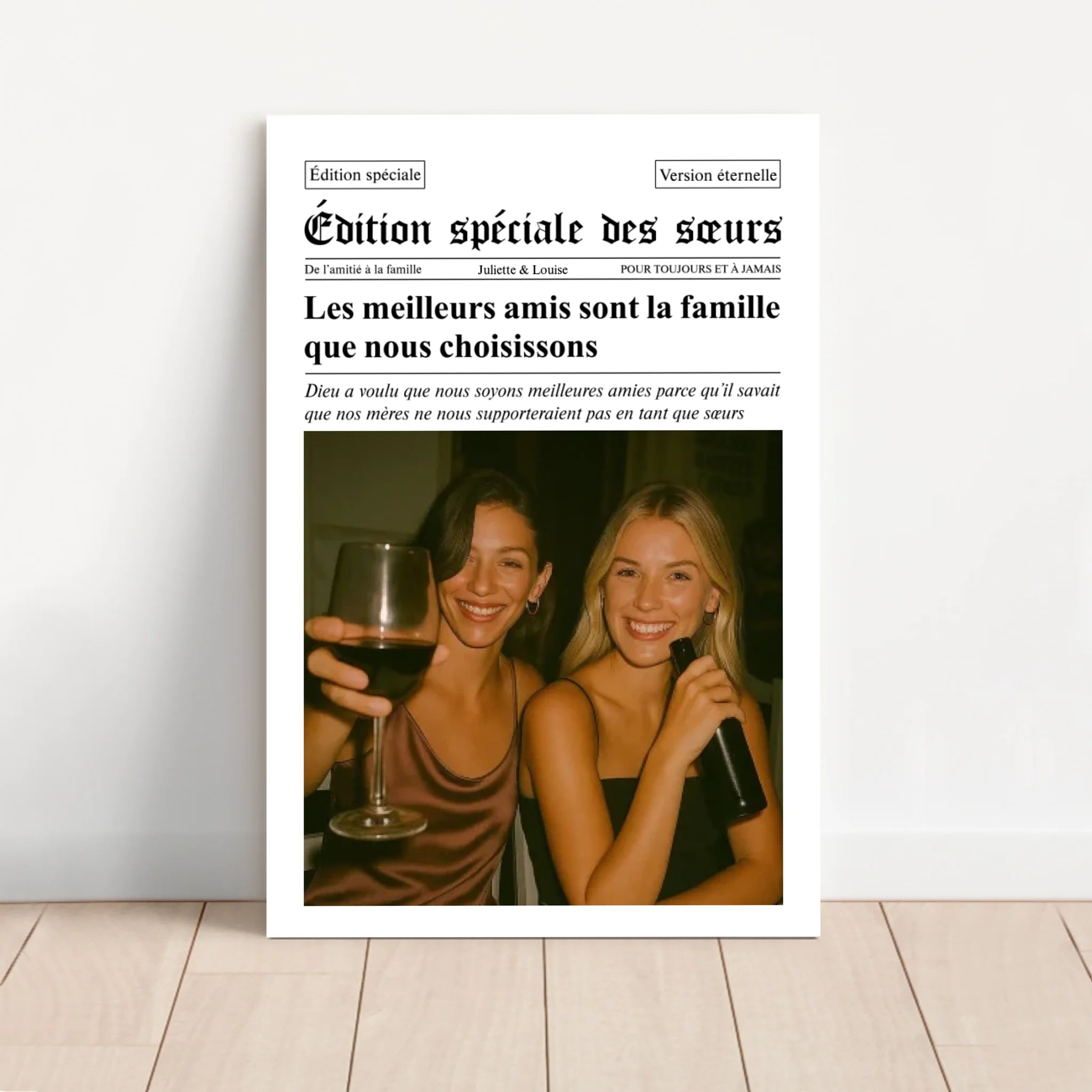 Toile personnalisée – Journal – The BFF Times