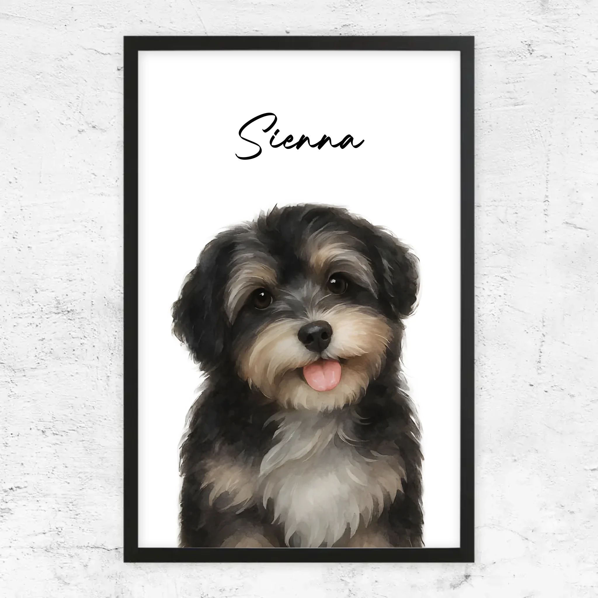 Poster personnalisé – Aquarelle photo chien