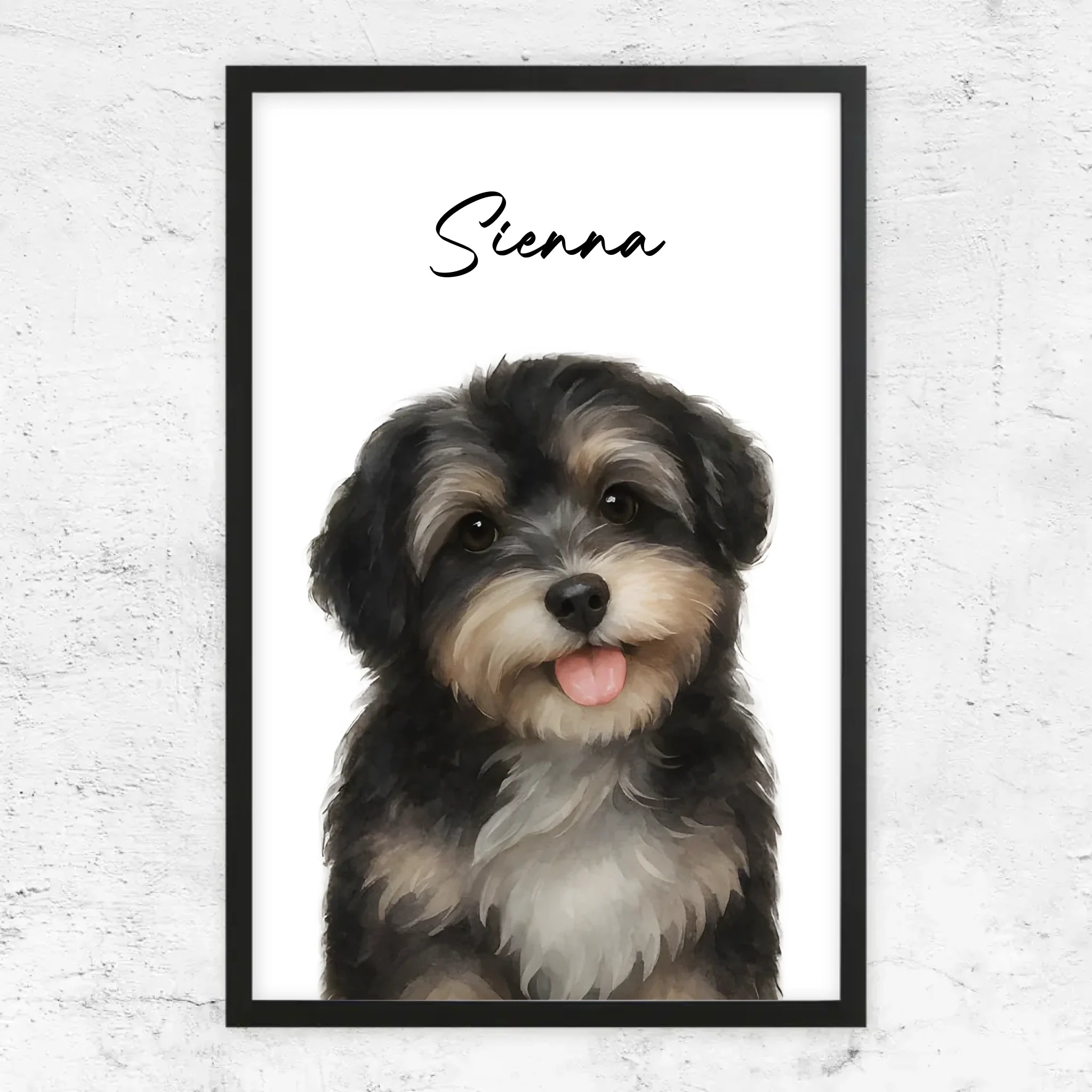 Poster personnalisé – Aquarelle photo chien