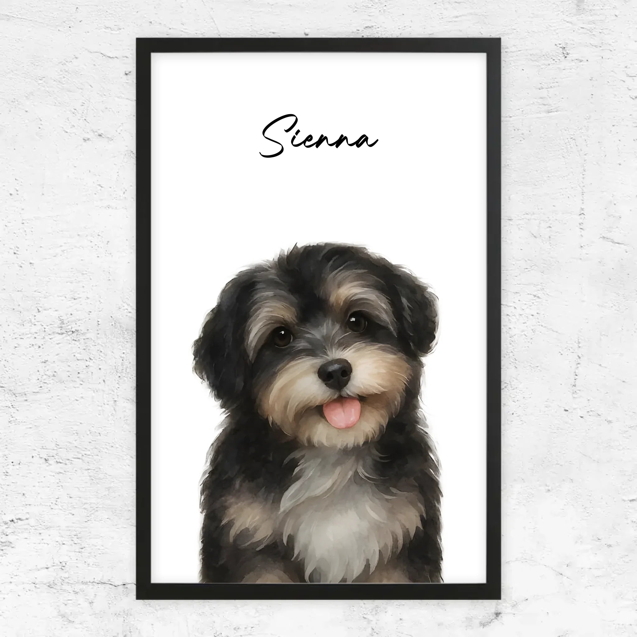 Poster personnalisé – Aquarelle photo chien