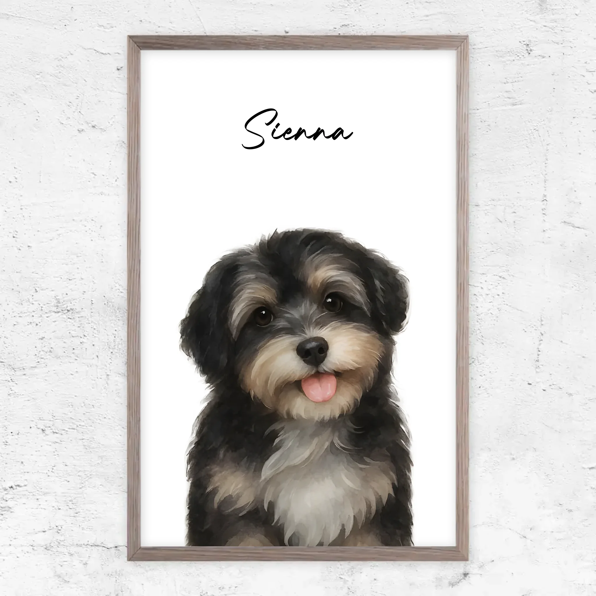 Poster personnalisé – Aquarelle photo chien
