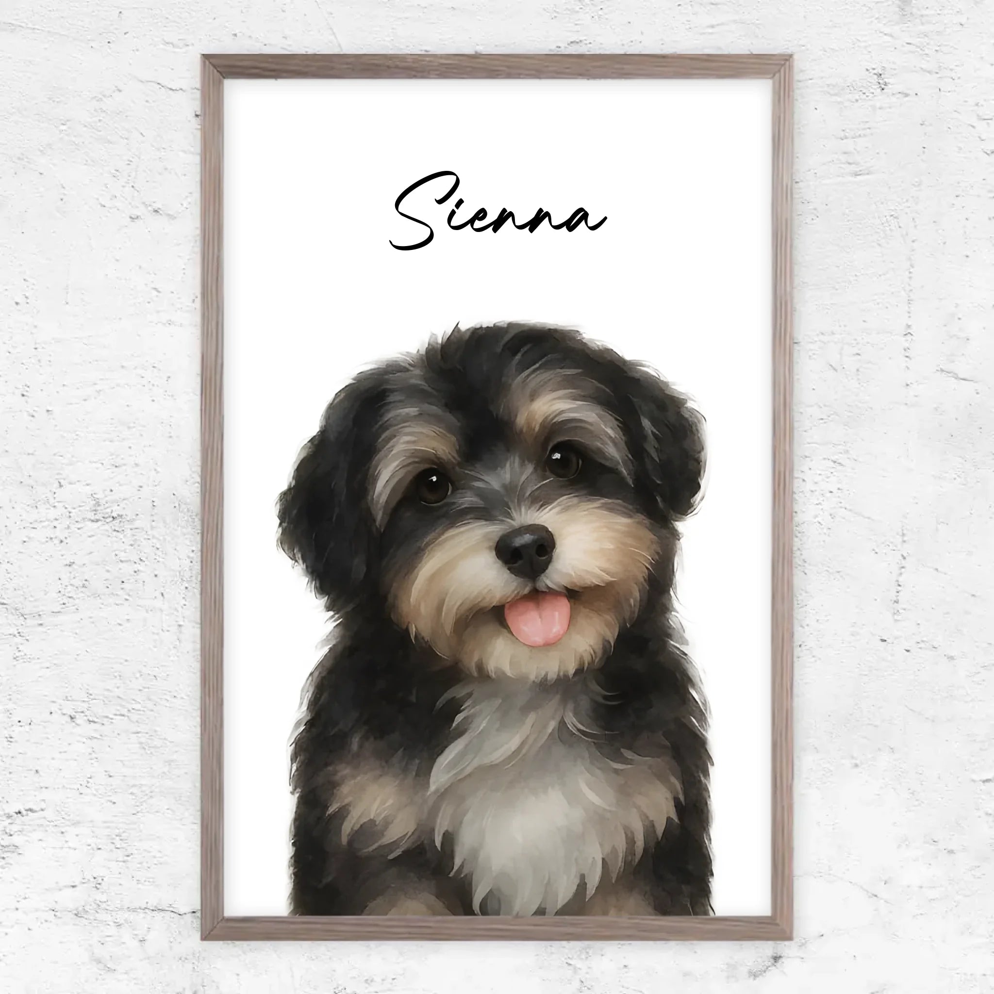 Poster personnalisé – Aquarelle photo chien