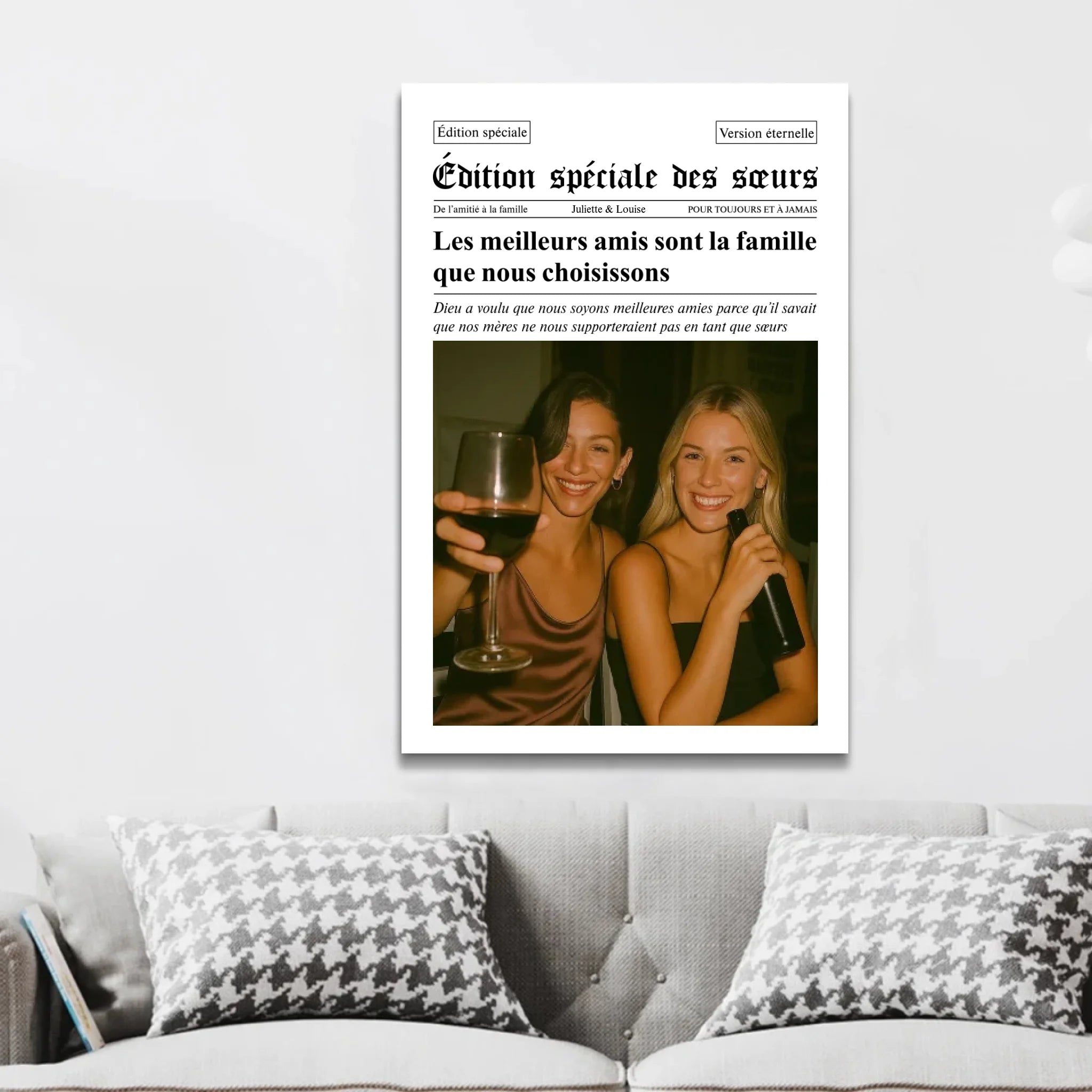 Toile personnalisée – Journal – The BFF Times