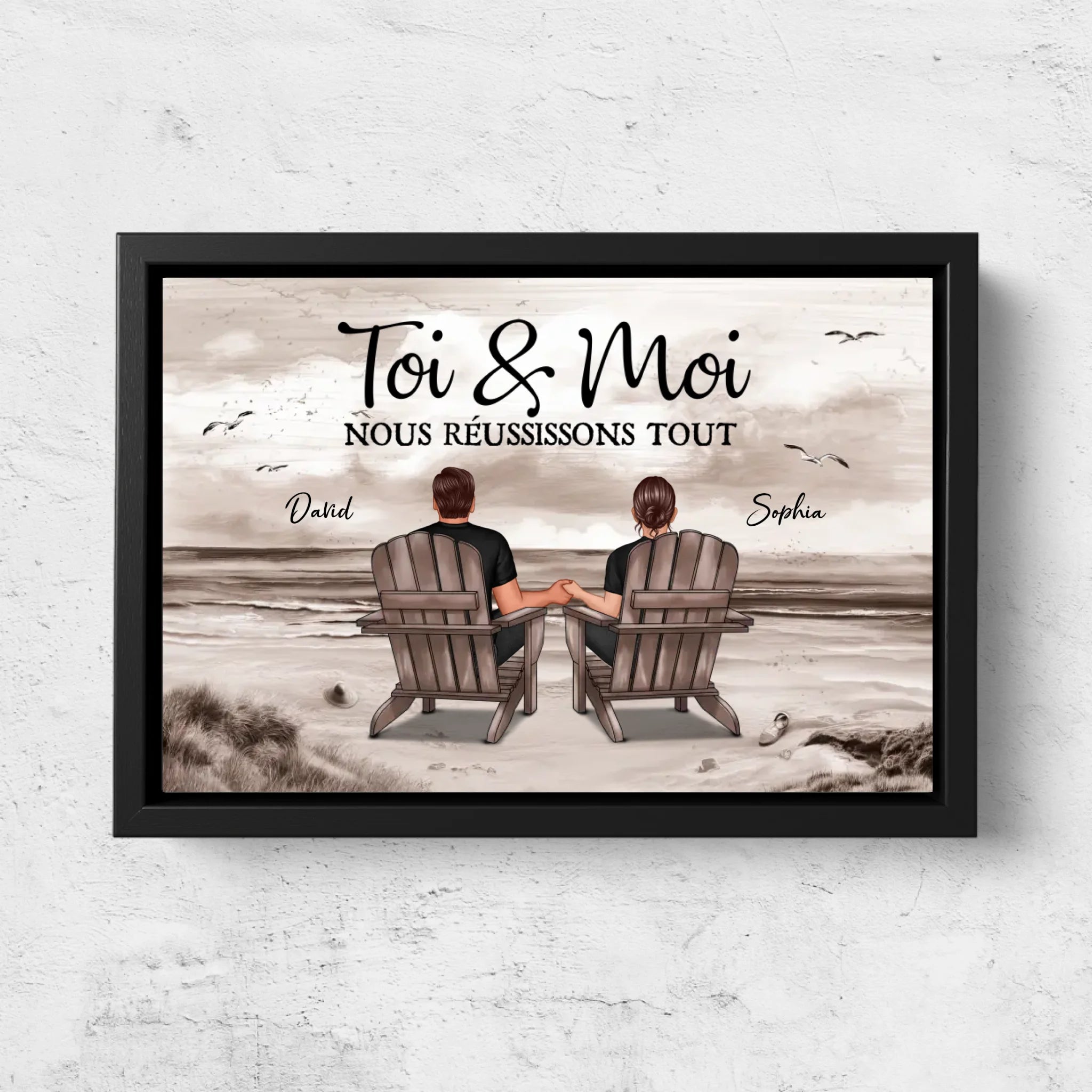 Toile personnalisée “Toi et moi, on peut tout faire”