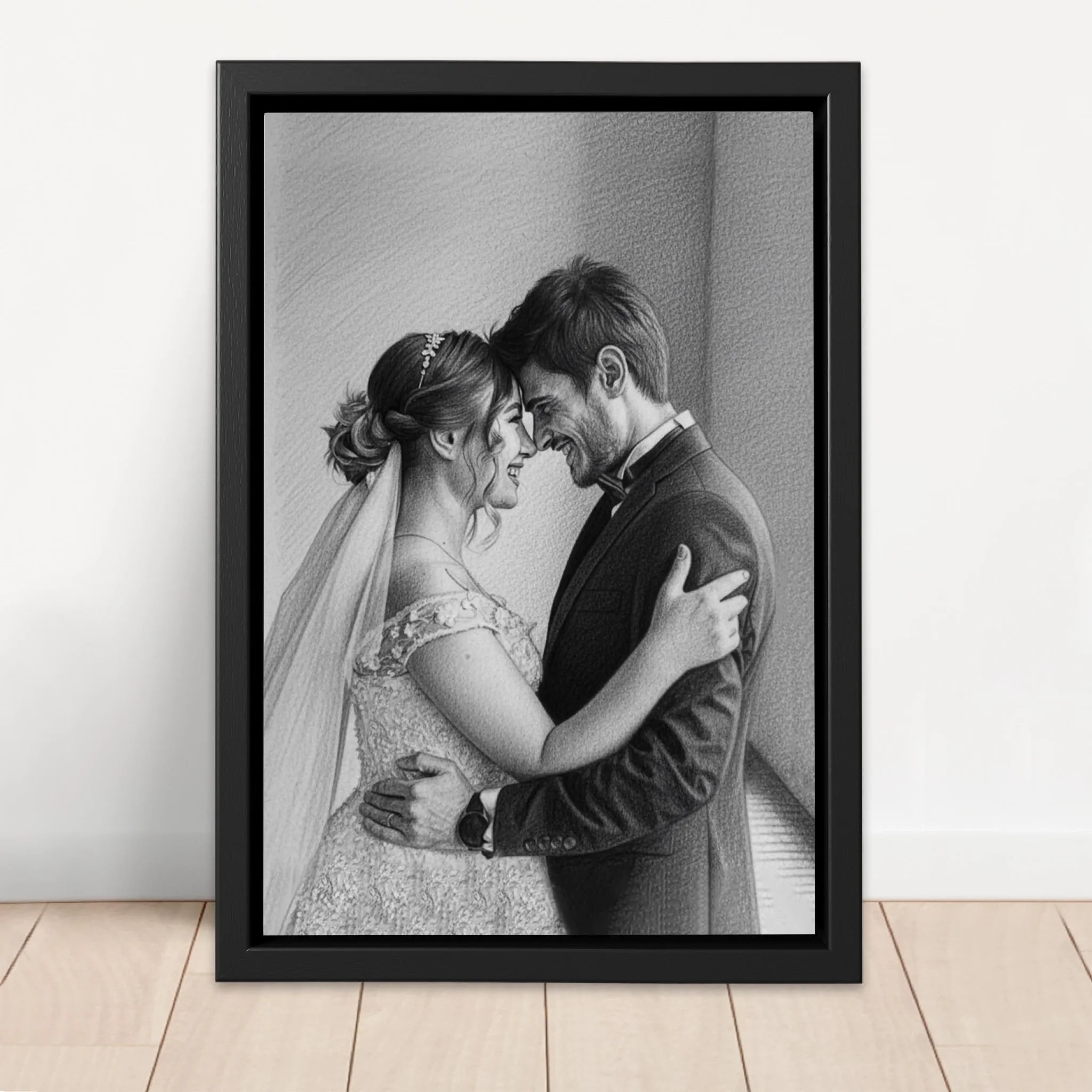 Toile personnalisée – Dessin au crayon à partir d’une photo