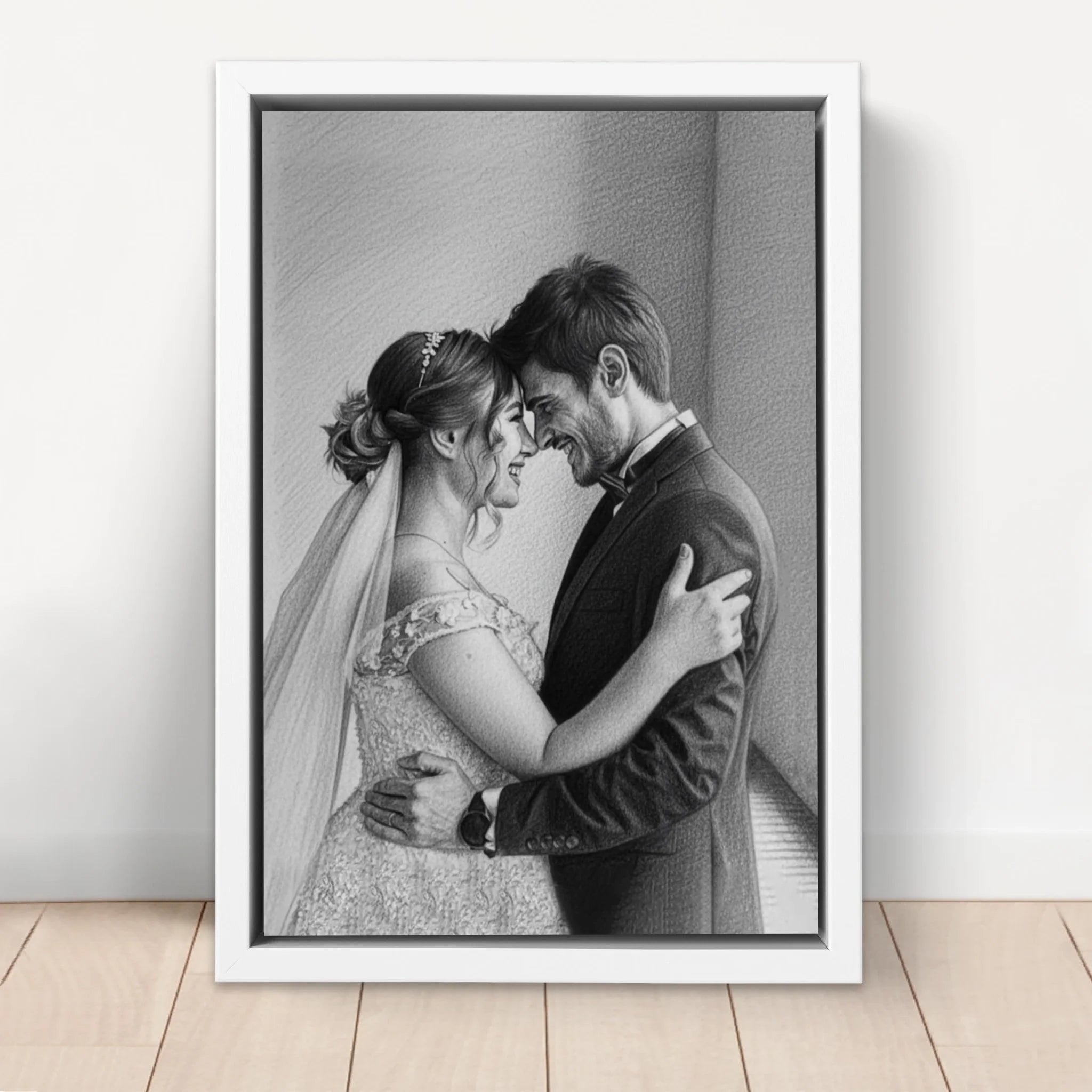 Toile personnalisée – Dessin au crayon à partir d’une photo
