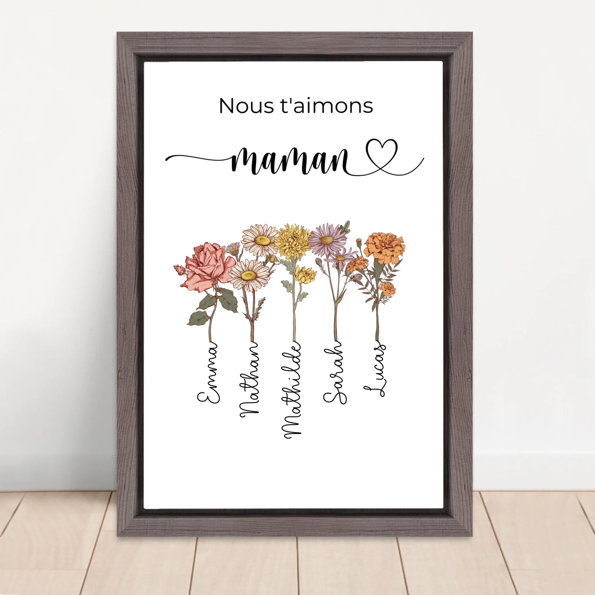 Vertical Framed  Canvas-Oak 2026