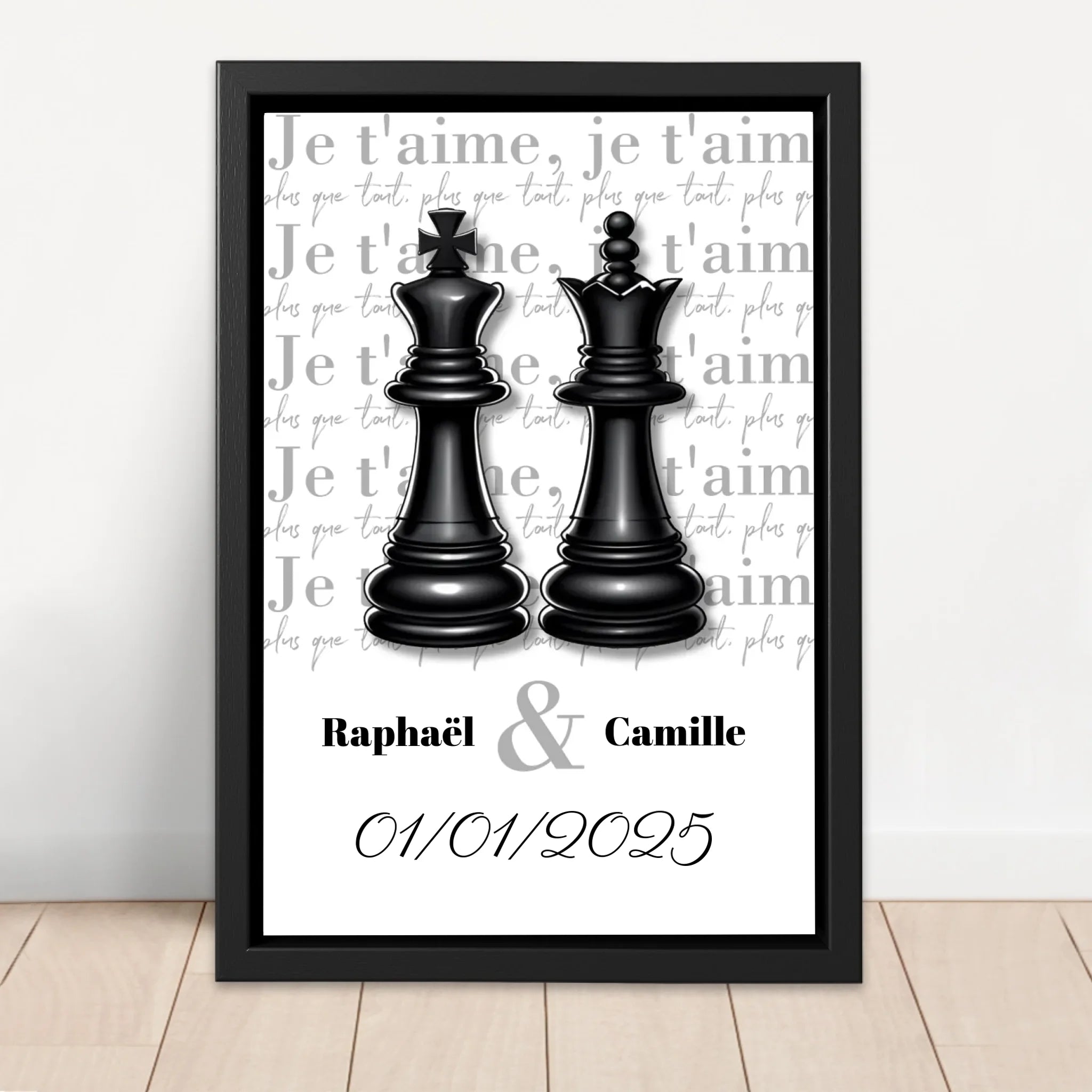 Toile personnalisée “La Dame et le Roi”