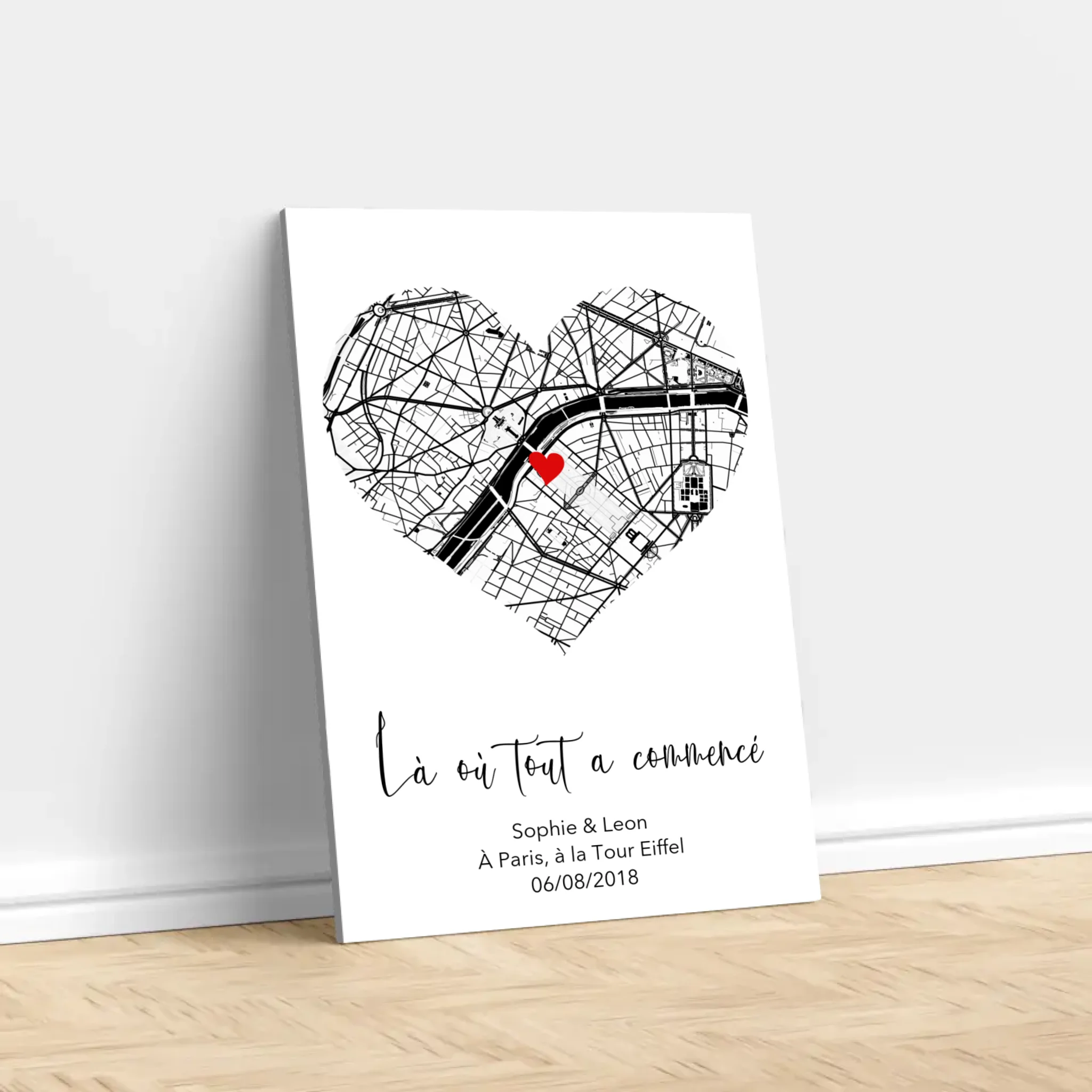 Toile personnalisée "Là où tout a commencé