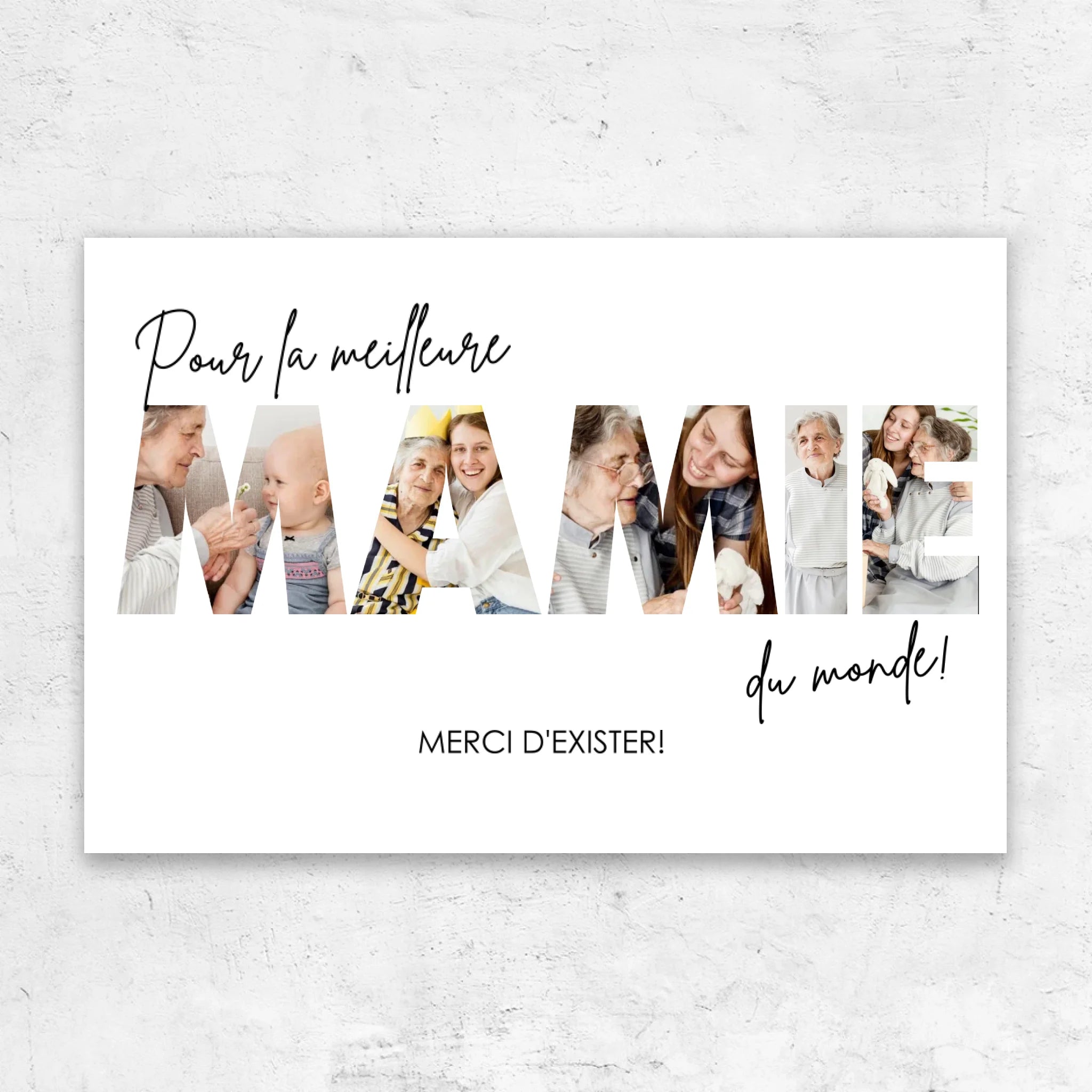 Toile personnalisée “Pour la meilleure grand-mère”