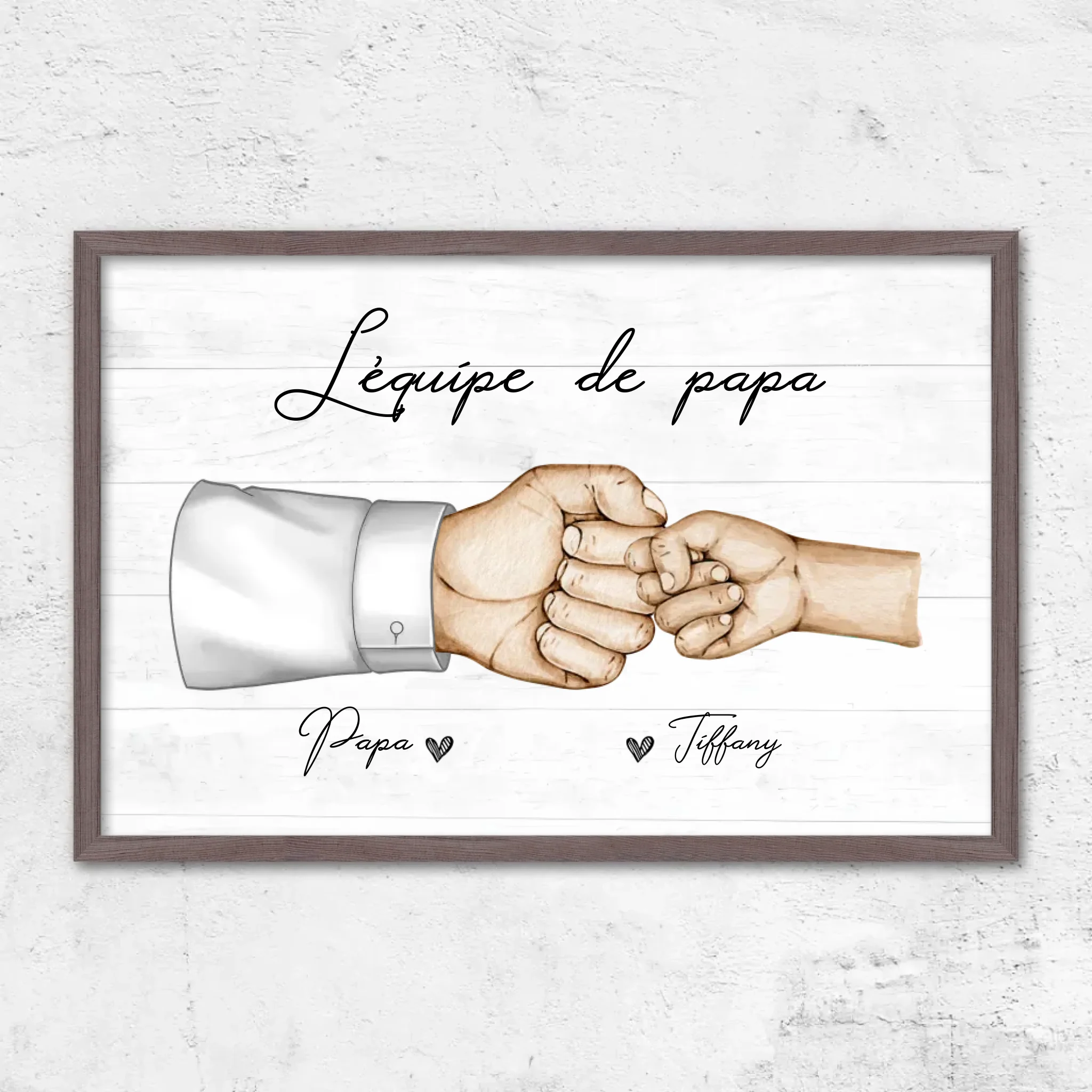 Poster personnalisé "L'équipe de papa"